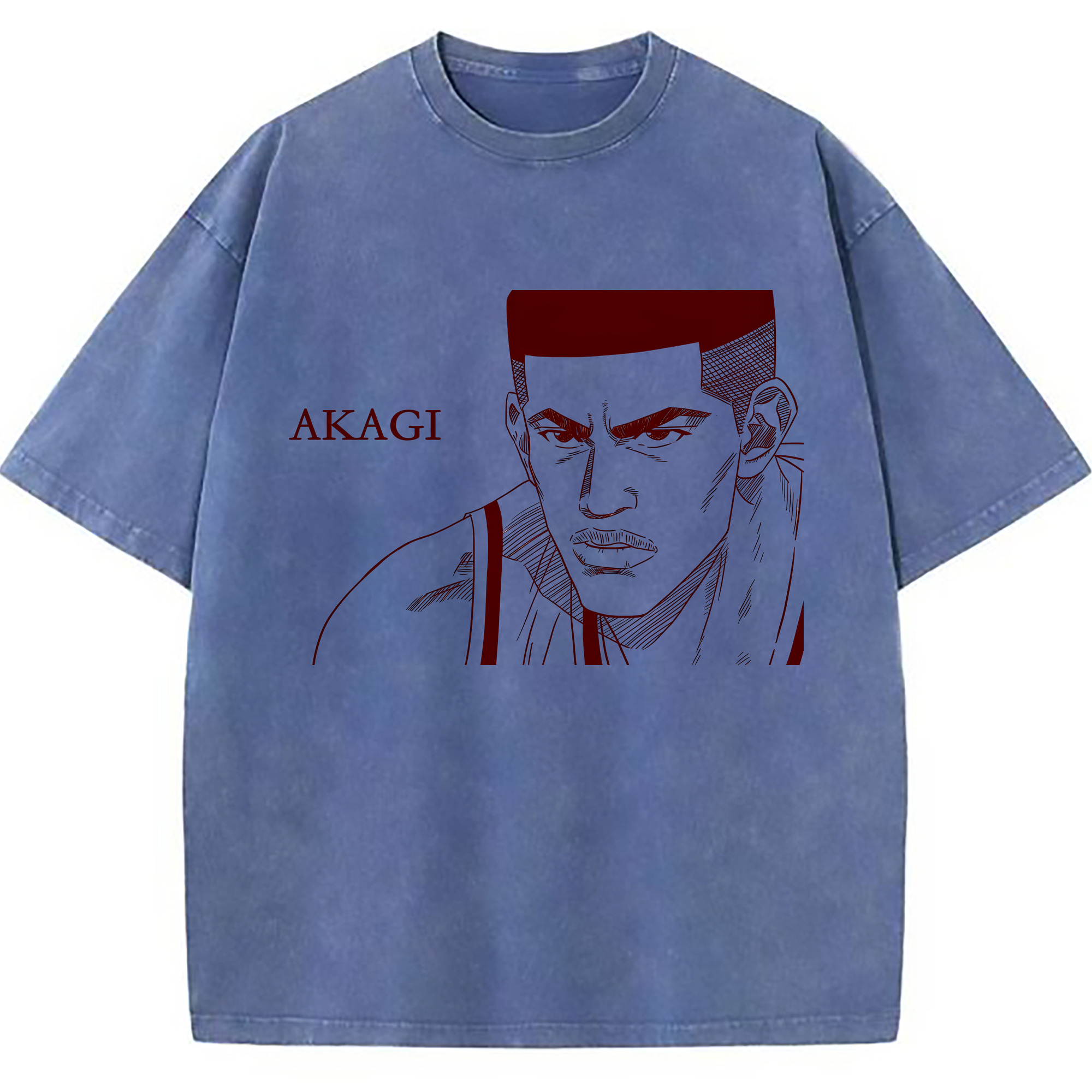 （画像用） SLAM DUNK／スラムダンク 綿100% ヴィンテージ風 半袖Tシャツ（フロントプリント）