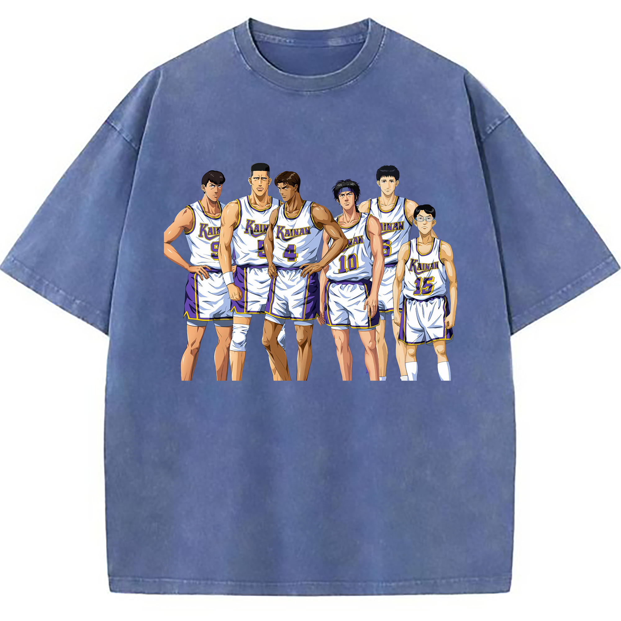 （画像用） SLAM DUNK／スラムダンク 綿100% ヴィンテージ風 半袖Tシャツ（フロントプリント）