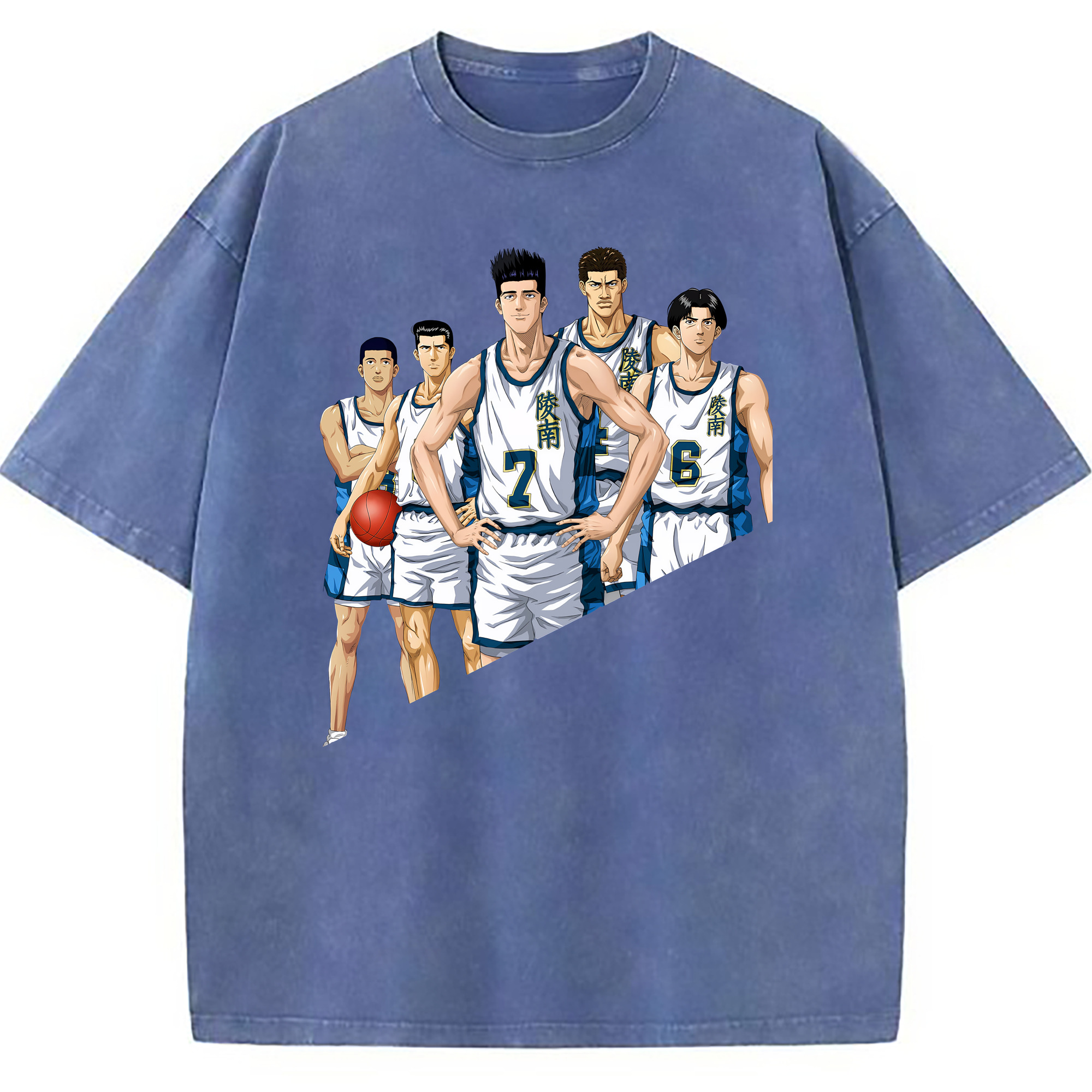 （画像用） SLAM DUNK／スラムダンク 綿100% ヴィンテージ風 半袖Tシャツ（フロントプリント）