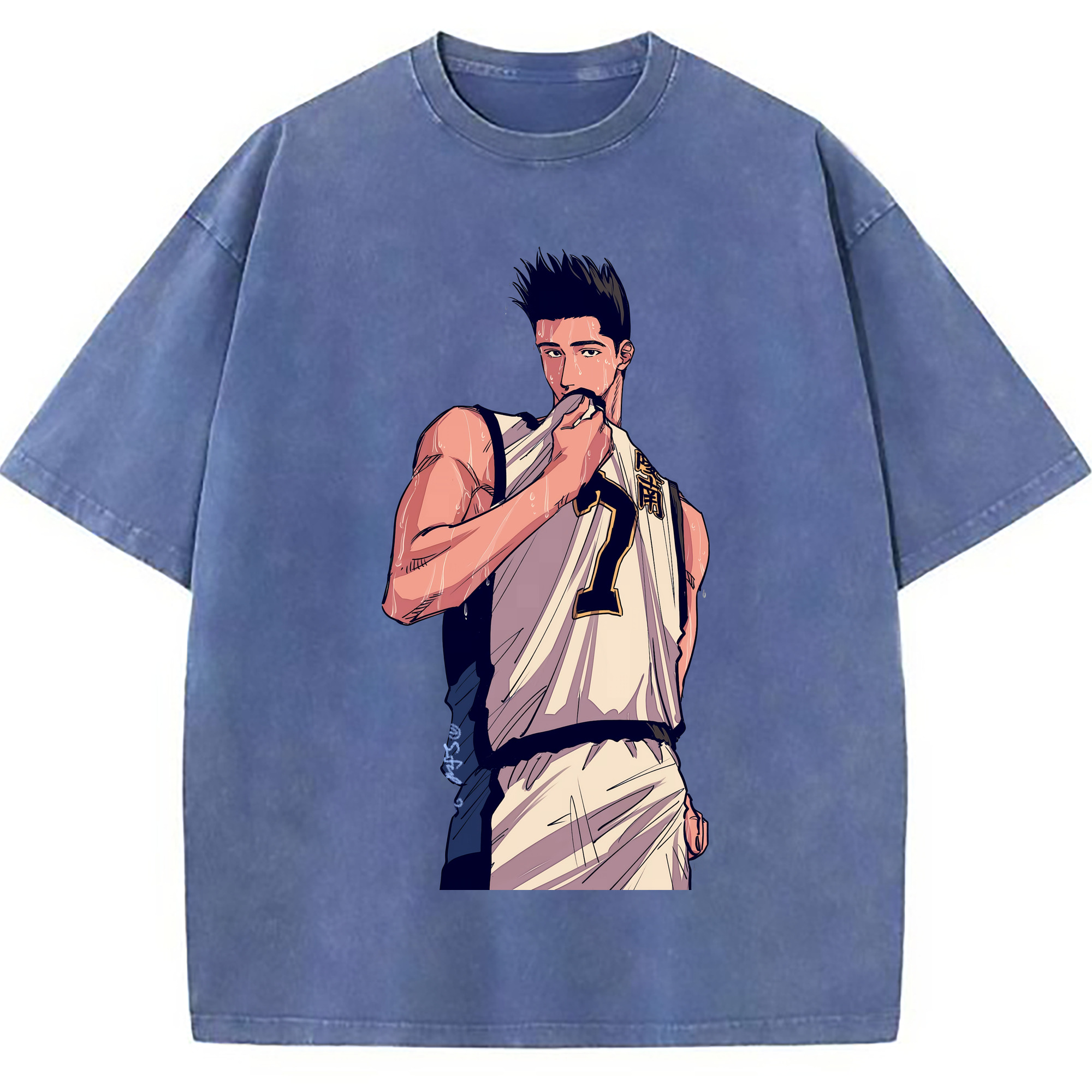 （画像用） SLAM DUNK／スラムダンク 綿100% ヴィンテージ風 半袖Tシャツ（フロントプリント）