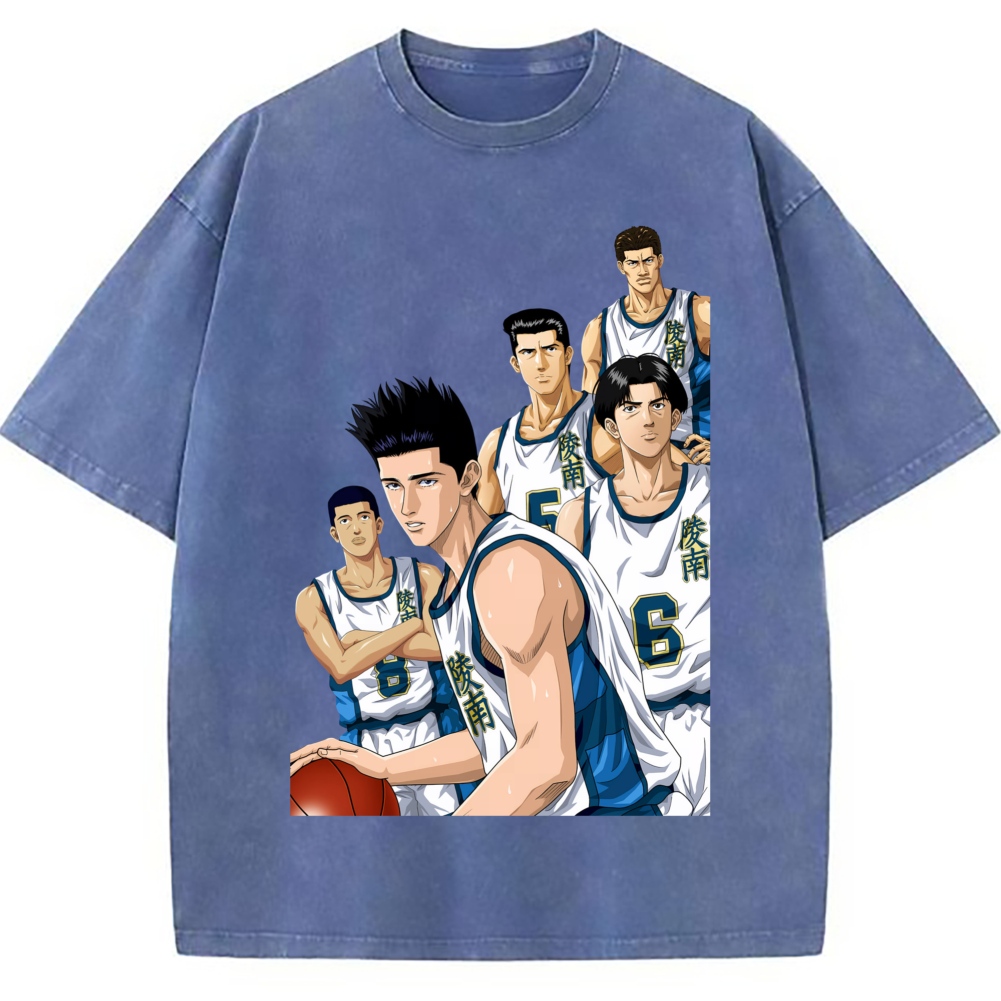 （画像用） SLAM DUNK／スラムダンク 綿100% ヴィンテージ風 半袖Tシャツ（フロントプリント）