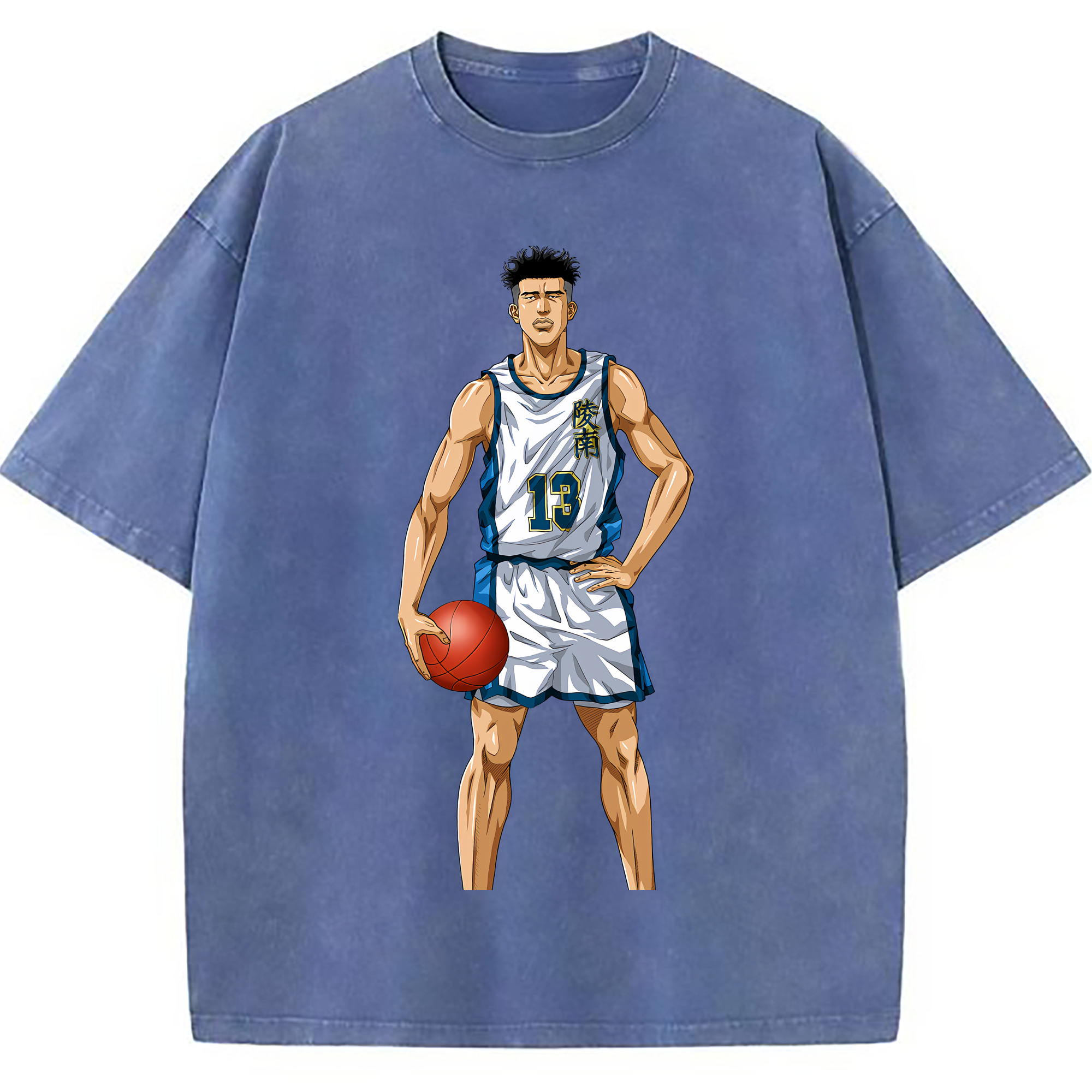 （画像用） SLAM DUNK／スラムダンク 綿100% ヴィンテージ風 半袖Tシャツ（フロントプリント）