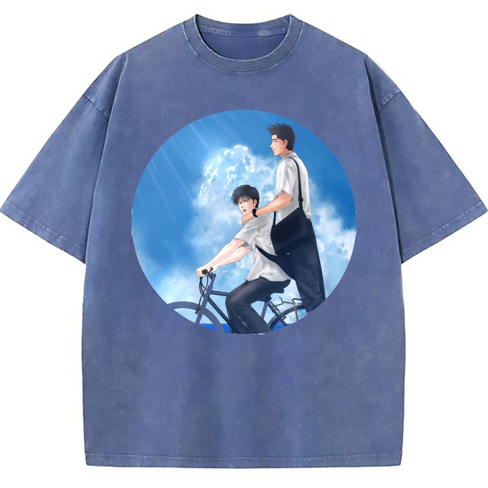 （画像用） SLAM DUNK／スラムダンク 綿100% ヴィンテージ風 半袖Tシャツ（フロントプリント）