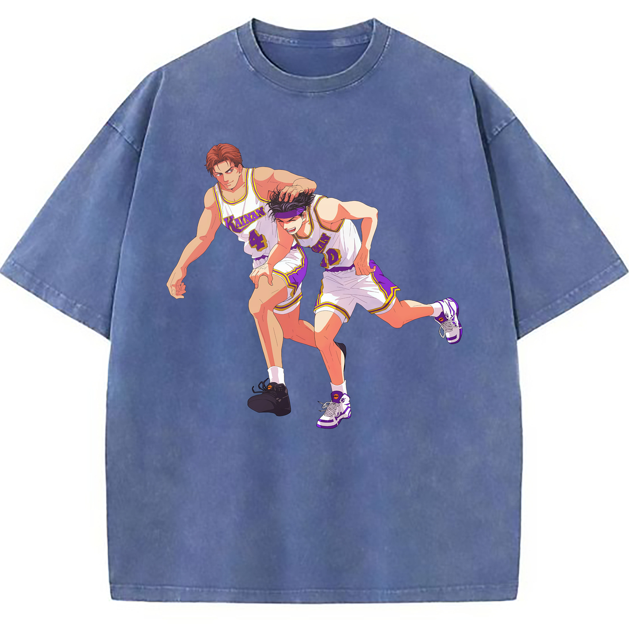 （画像用） SLAM DUNK／スラムダンク 綿100% ヴィンテージ風 半袖Tシャツ（フロントプリント）