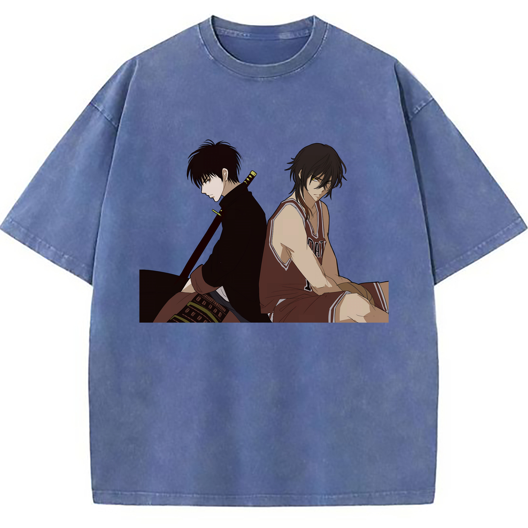 （画像用） SLAM DUNK／スラムダンク 綿100% ヴィンテージ風 半袖Tシャツ（フロントプリント）