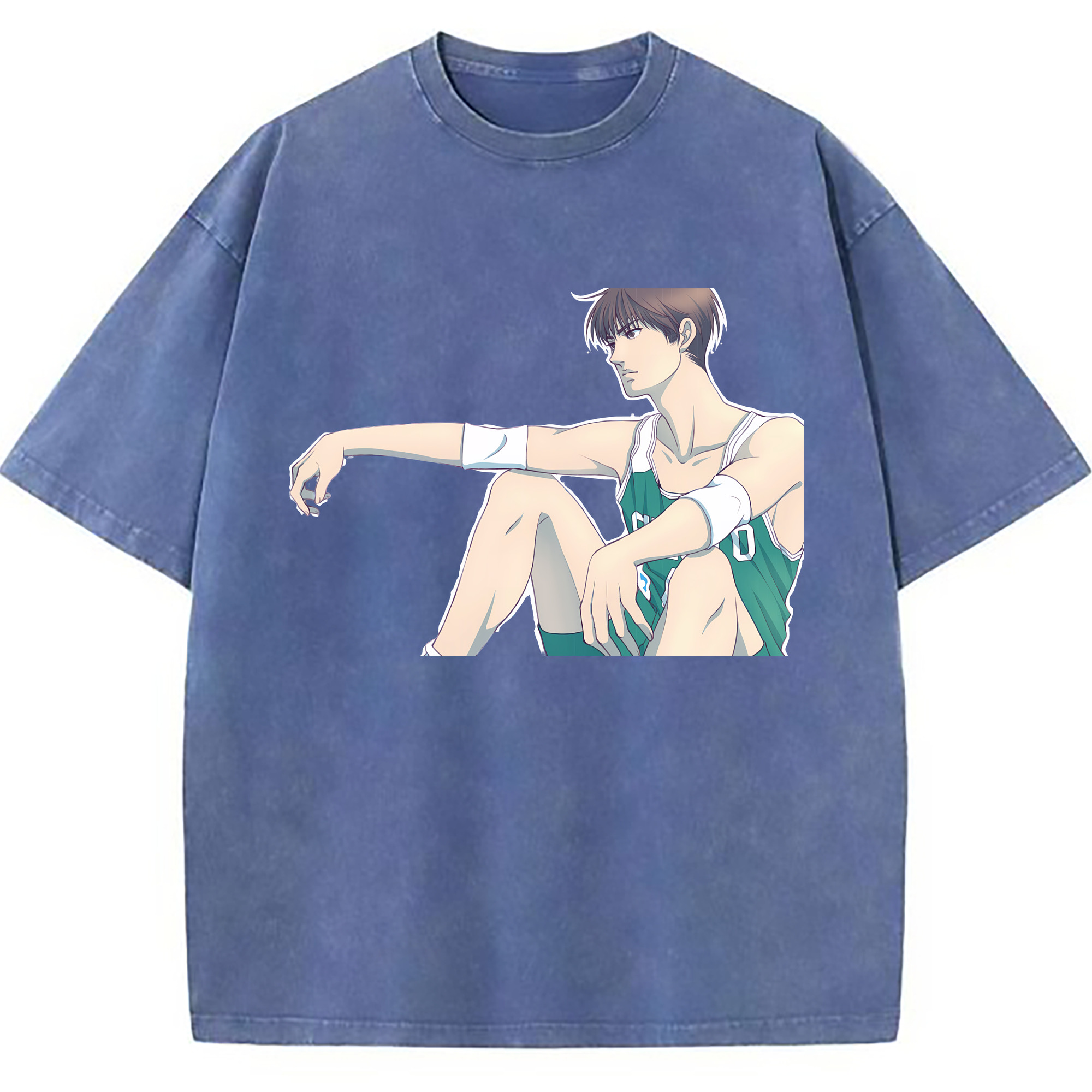 （画像用） SLAM DUNK／スラムダンク 綿100% ヴィンテージ風 半袖Tシャツ（フロントプリント）