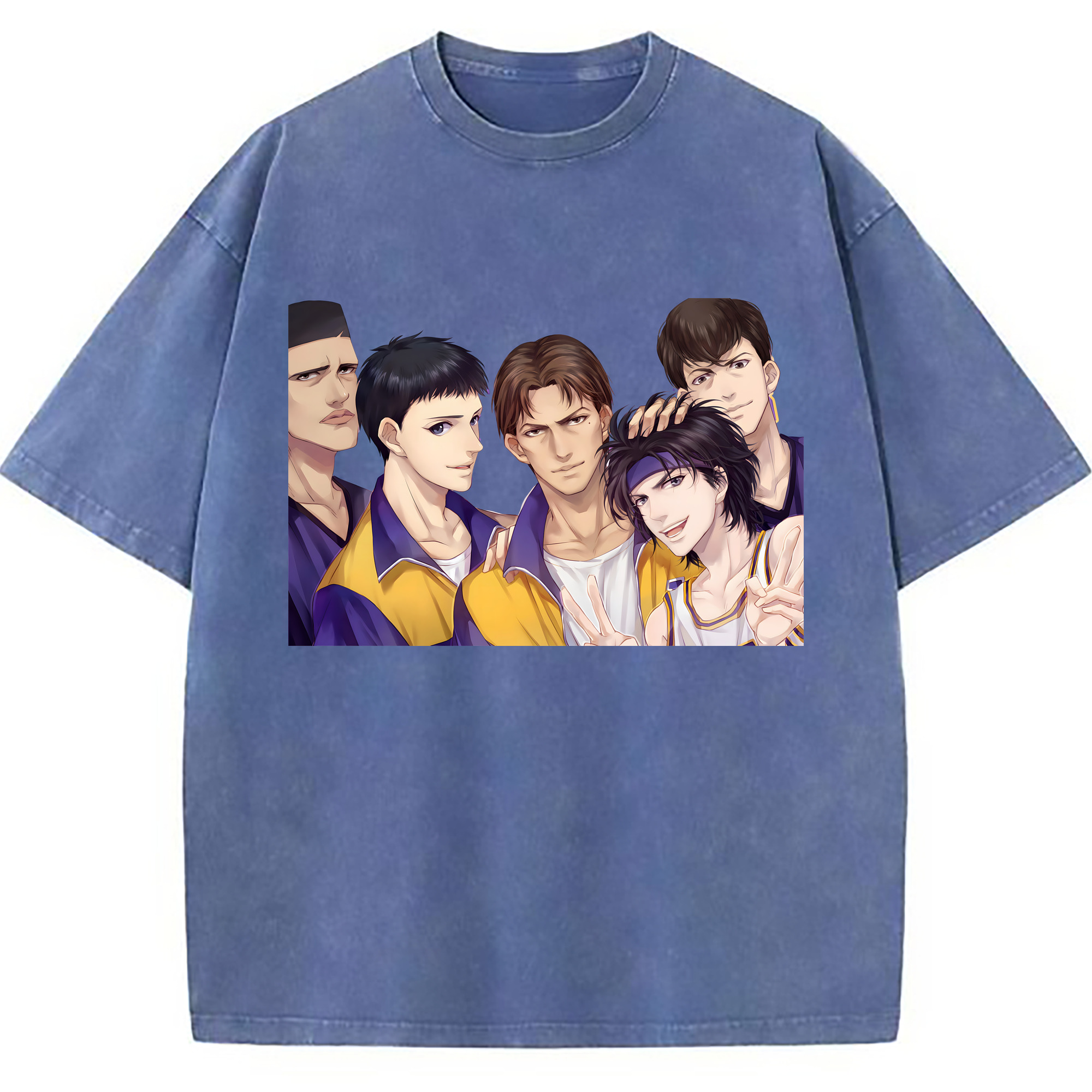 （画像用） SLAM DUNK／スラムダンク 綿100% ヴィンテージ風 半袖Tシャツ（フロントプリント）