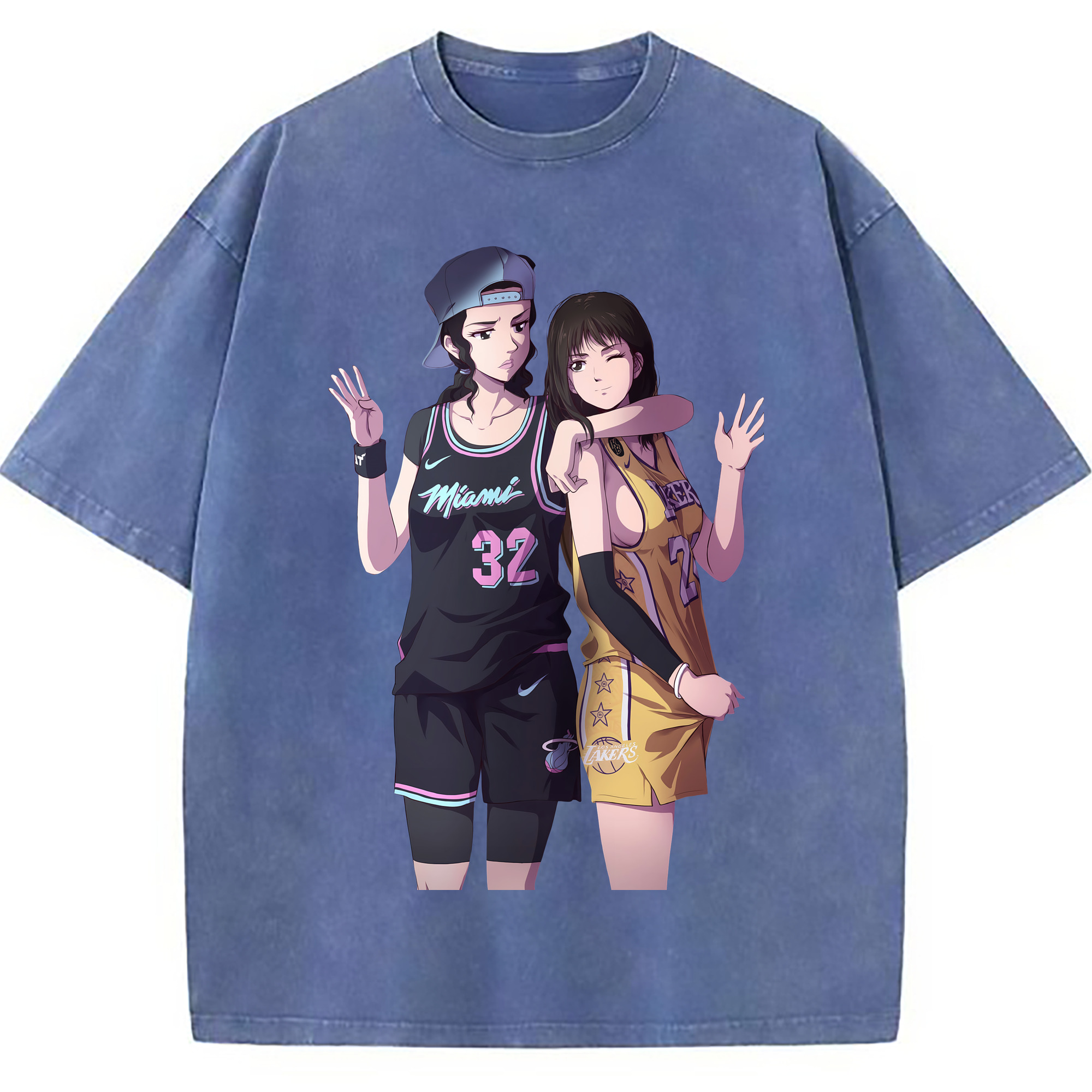（画像用） SLAM DUNK／スラムダンク 綿100% ヴィンテージ風 半袖Tシャツ（フロントプリント）