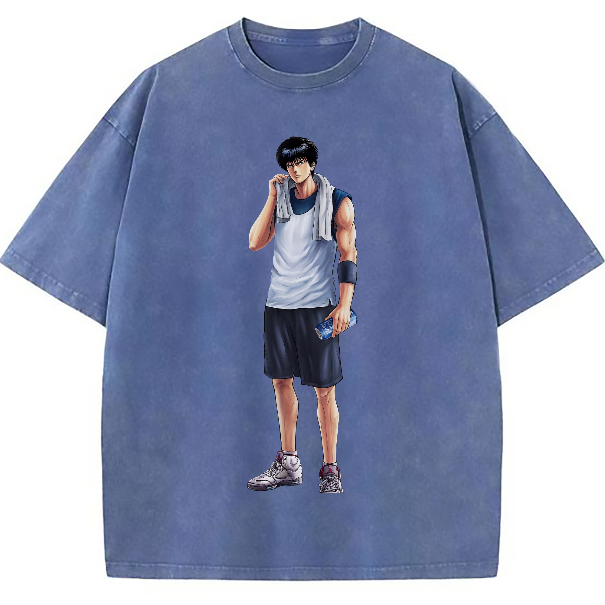 （画像用） SLAM DUNK／スラムダンク 綿100% ヴィンテージ風 半袖Tシャツ（フロントプリント）