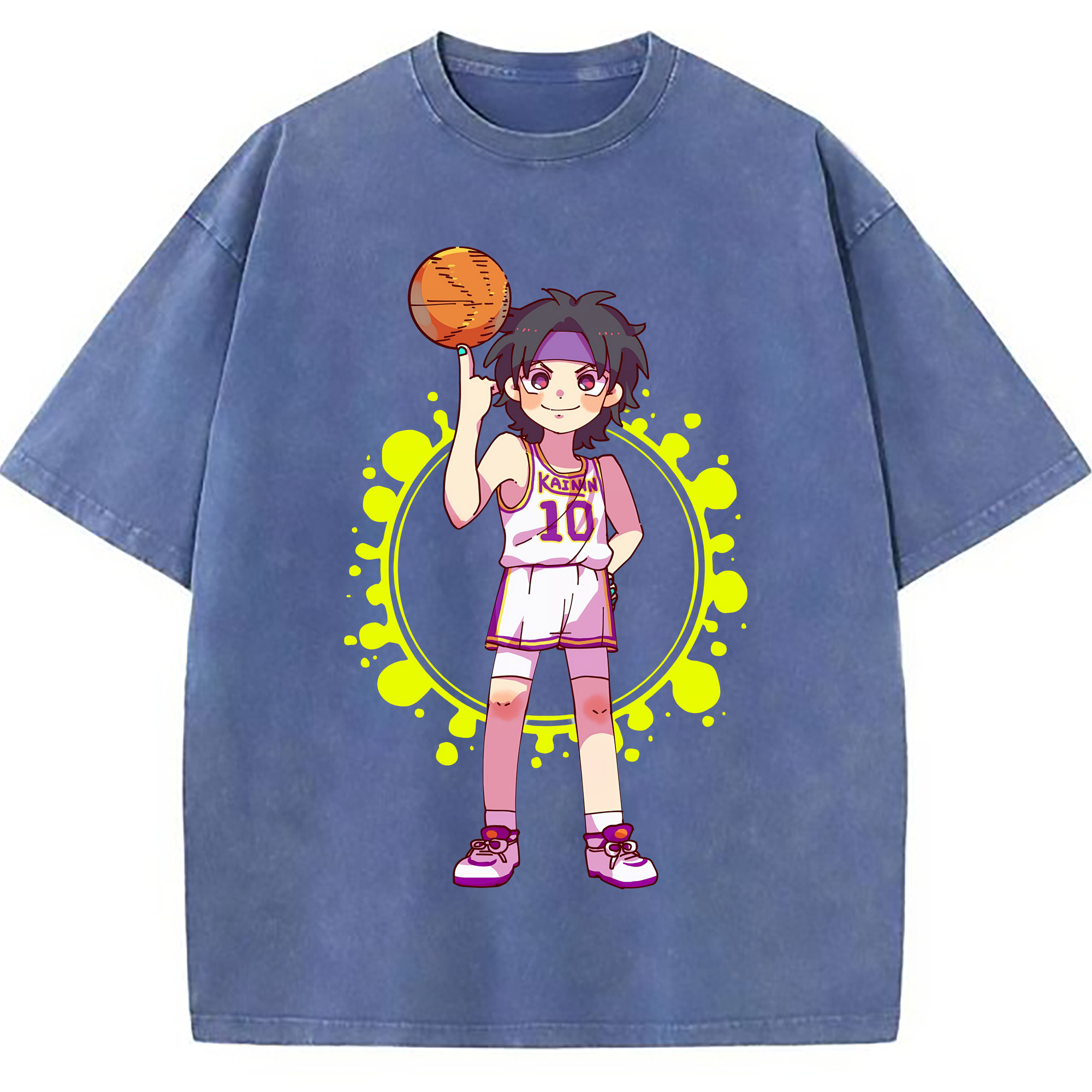 （画像用） SLAM DUNK／スラムダンク 綿100% ヴィンテージ風 半袖Tシャツ（フロントプリント）