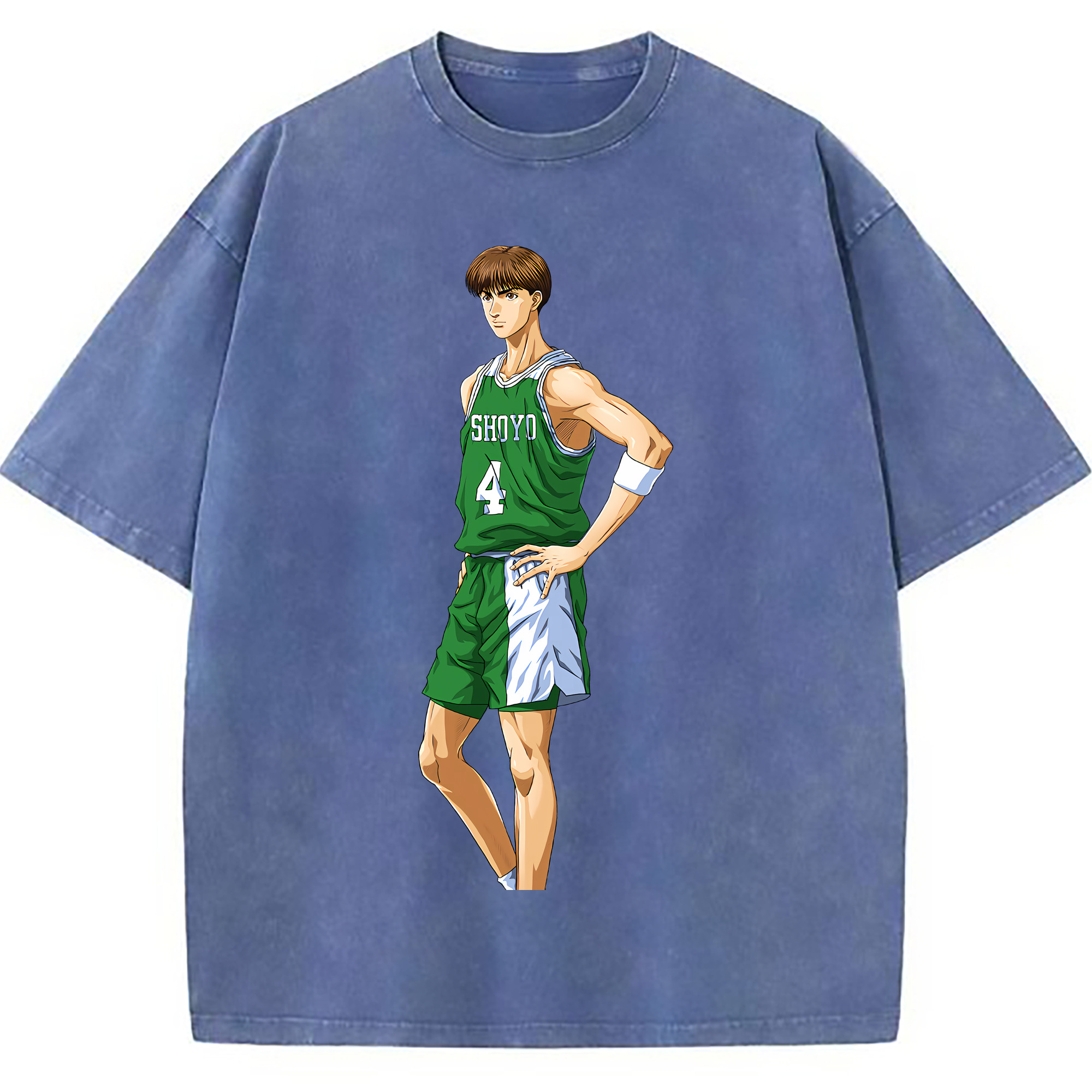 （画像用） SLAM DUNK／スラムダンク 綿100% ヴィンテージ風 半袖Tシャツ（フロントプリント）