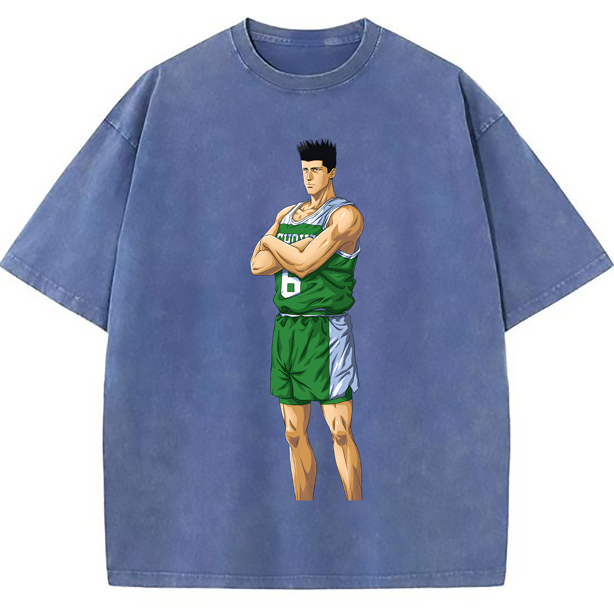 （画像用） SLAM DUNK／スラムダンク 綿100% ヴィンテージ風 半袖Tシャツ（フロントプリント）