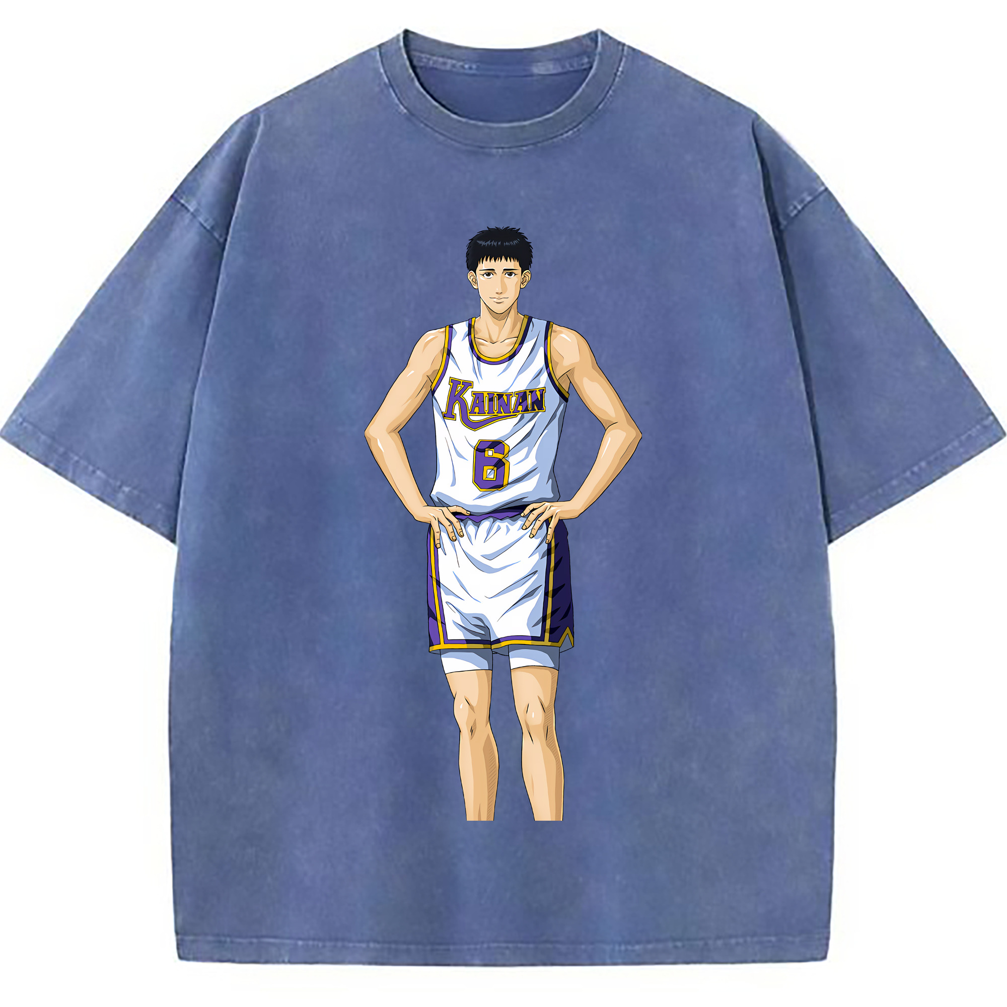 （画像用） SLAM DUNK／スラムダンク 綿100% ヴィンテージ風 半袖Tシャツ（フロントプリント）