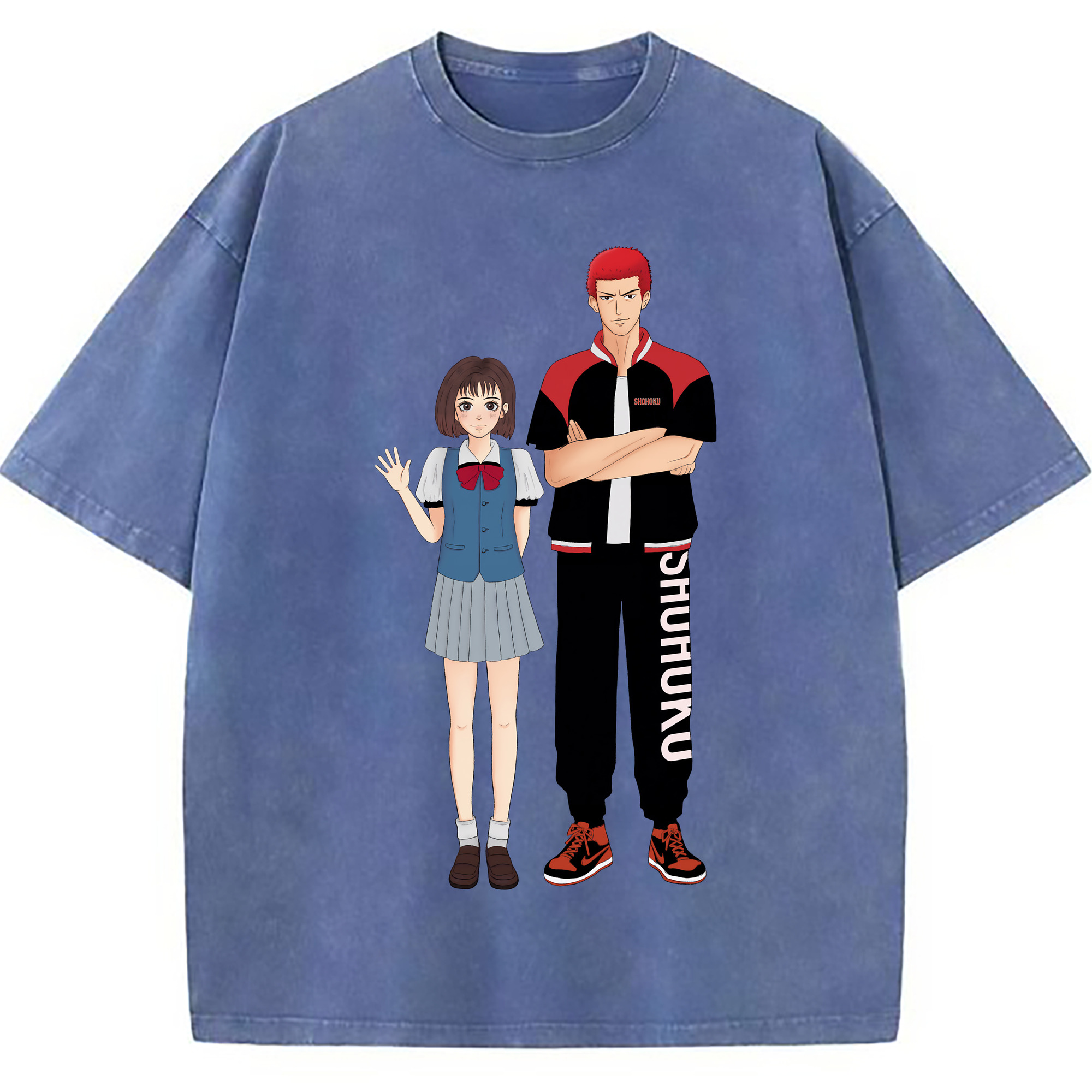 （画像用） SLAM DUNK／スラムダンク 綿100% ヴィンテージ風 半袖Tシャツ（フロントプリント）