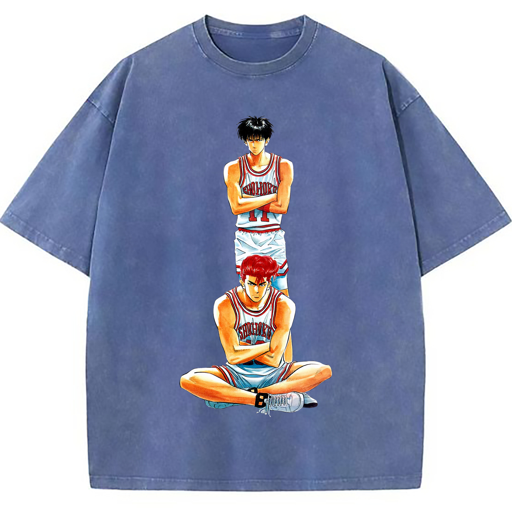 （画像用） SLAM DUNK／スラムダンク 綿100% ヴィンテージ風 半袖Tシャツ（フロントプリント）