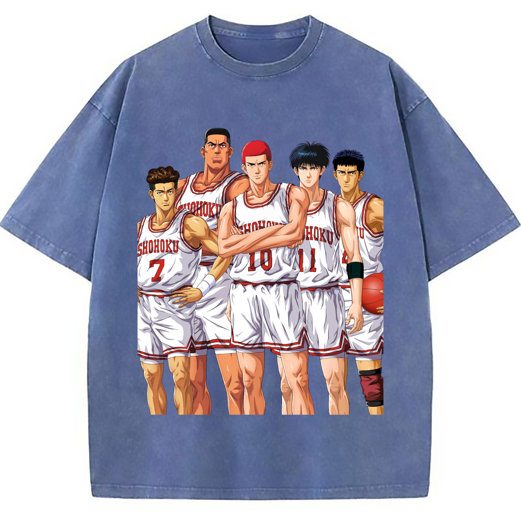 （画像用） SLAM DUNK／スラムダンク 綿100% ヴィンテージ風 半袖Tシャツ（フロントプリント）