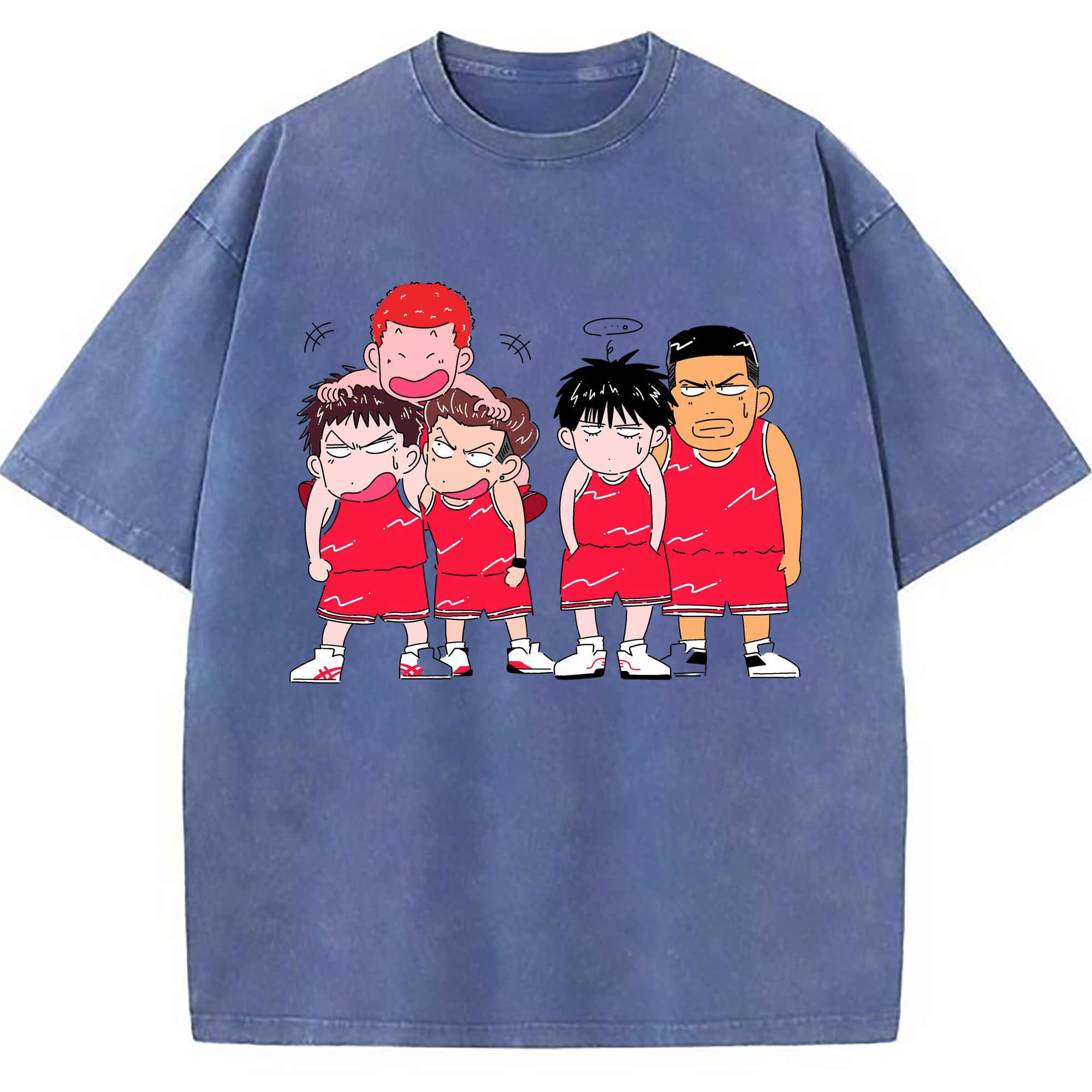 （画像用） SLAM DUNK／スラムダンク 綿100% ヴィンテージ風 半袖Tシャツ（フロントプリント）