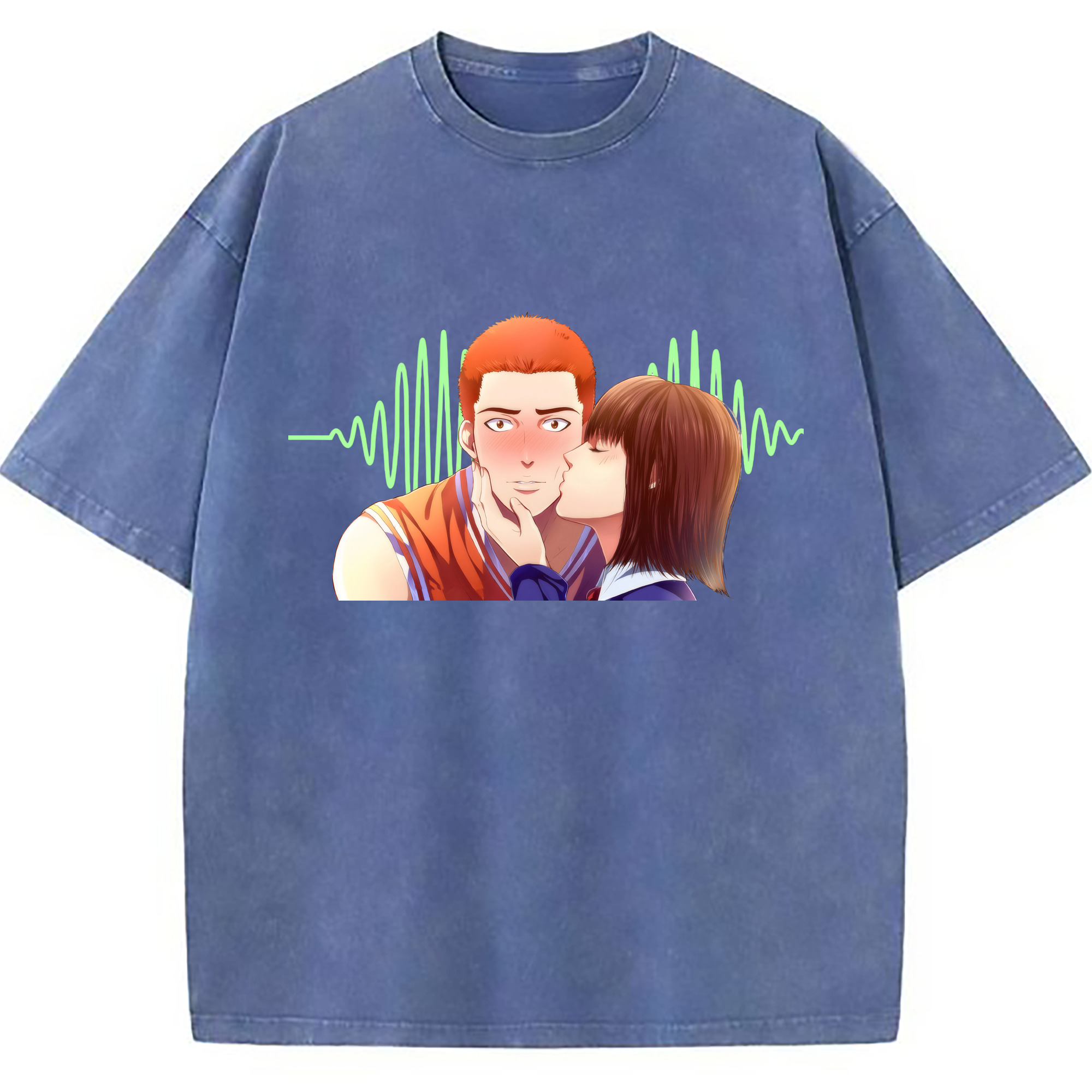 （画像用） SLAM DUNK／スラムダンク 綿100% ヴィンテージ風 半袖Tシャツ（フロントプリント）