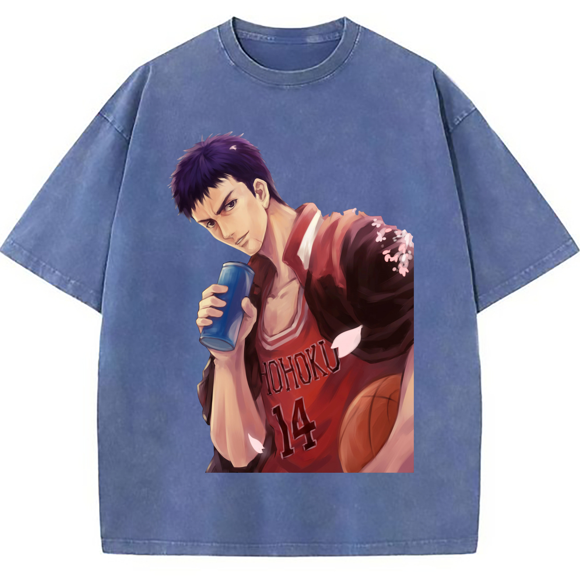 （画像用） SLAM DUNK／スラムダンク 綿100% ヴィンテージ風 半袖Tシャツ（フロントプリント）