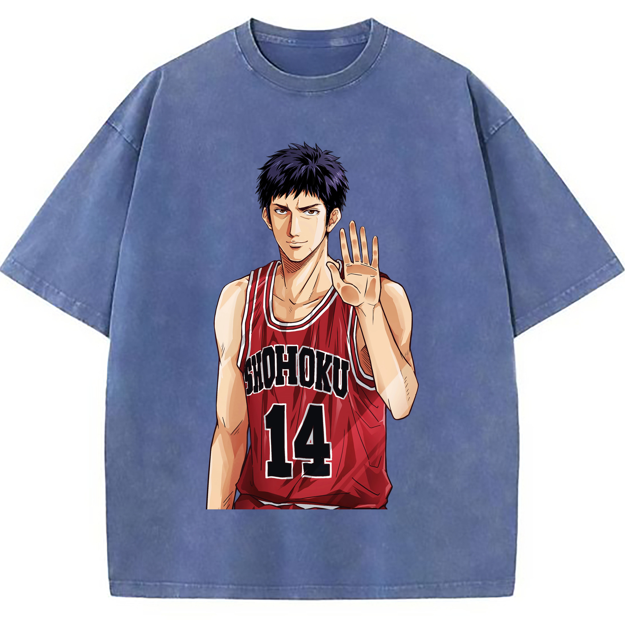 （画像用） SLAM DUNK／スラムダンク 綿100% ヴィンテージ風 半袖Tシャツ（フロントプリント）