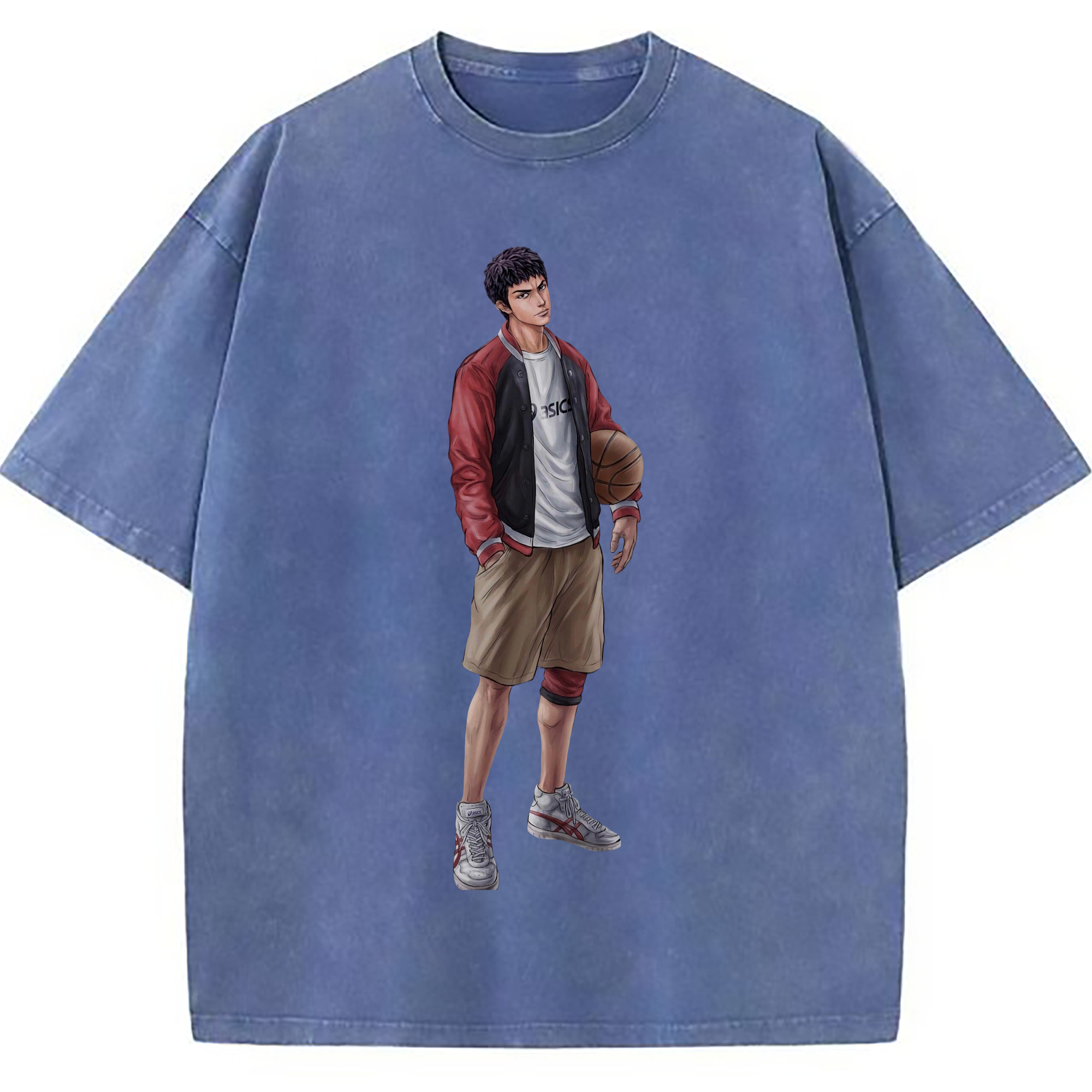 （画像用） SLAM DUNK／スラムダンク 綿100% ヴィンテージ風 半袖Tシャツ（フロントプリント）