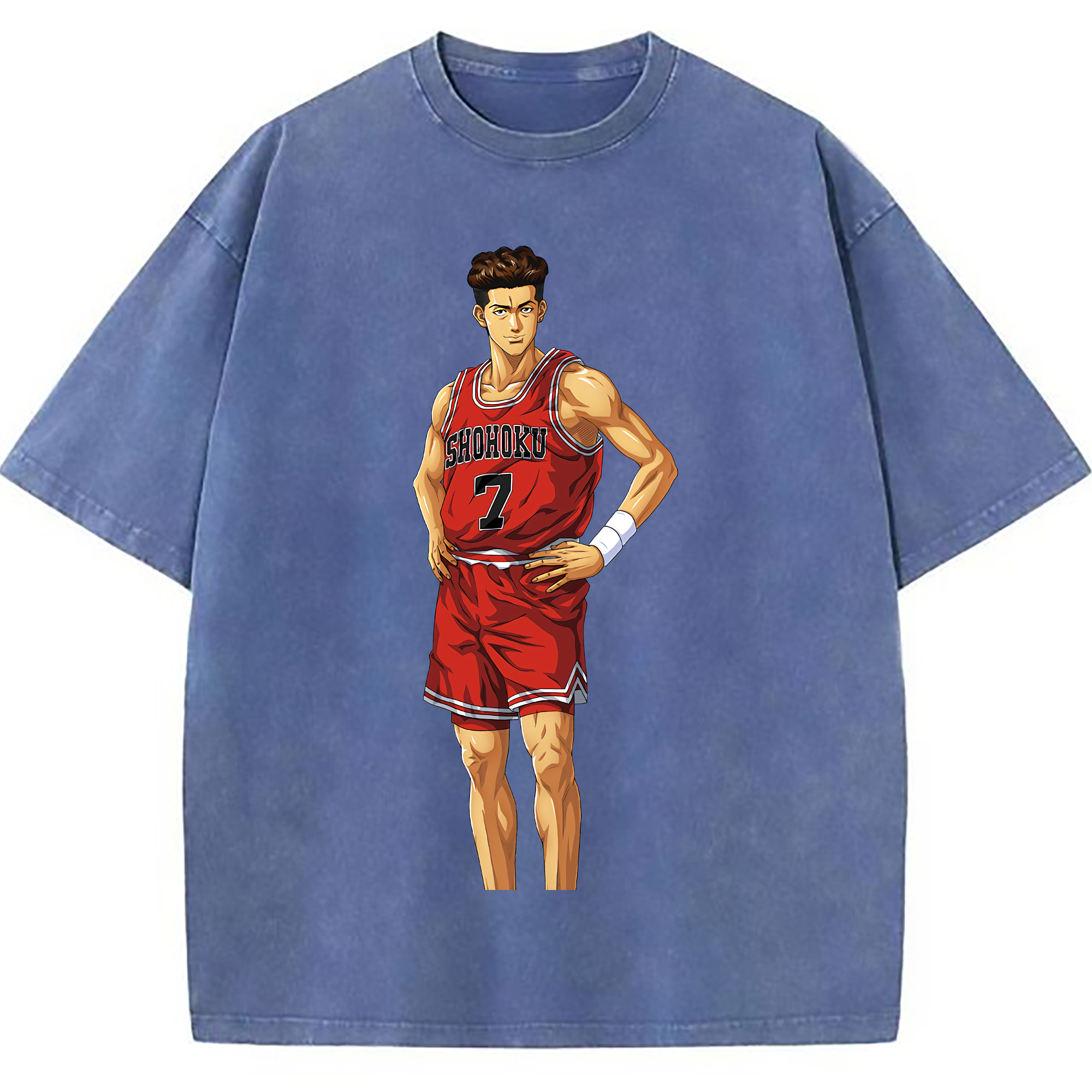 （画像用） SLAM DUNK／スラムダンク 綿100% ヴィンテージ風 半袖Tシャツ（フロントプリント）