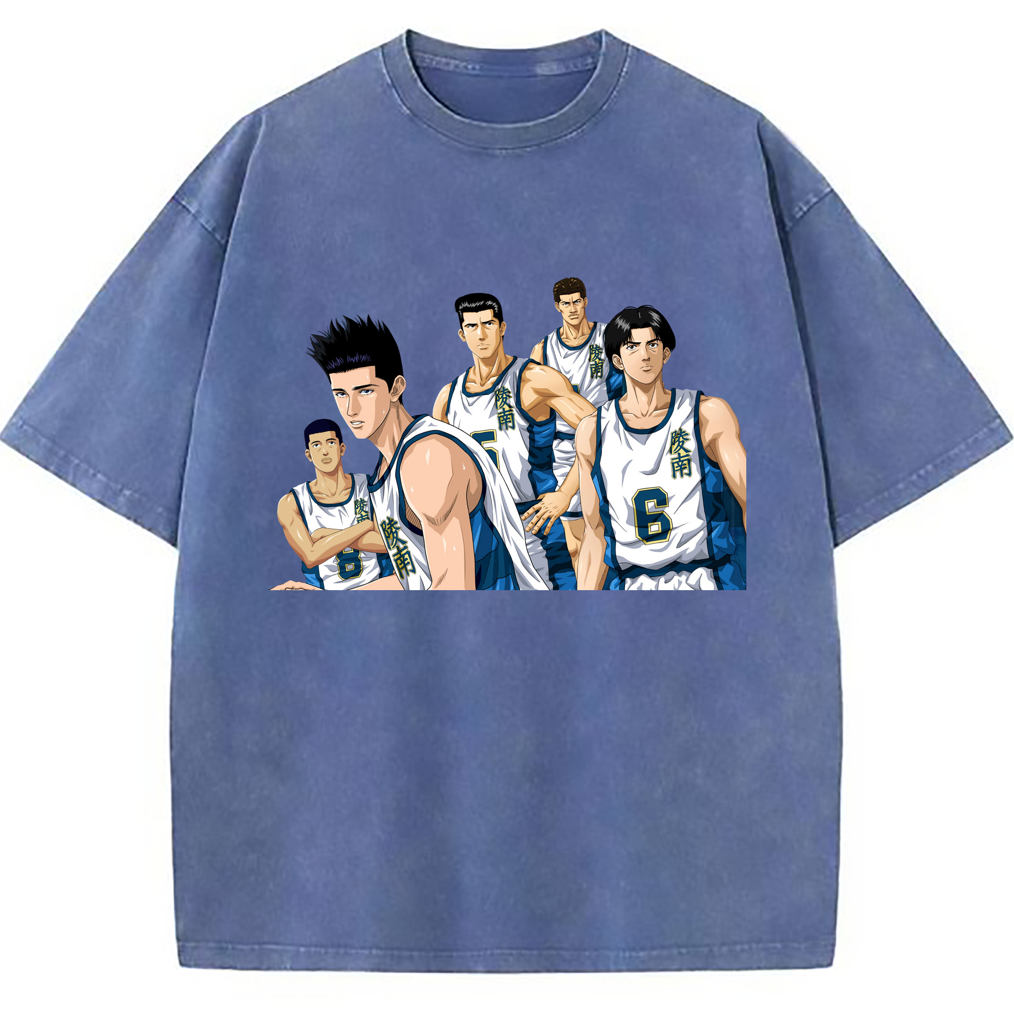 （画像用） SLAM DUNK／スラムダンク 綿100% ヴィンテージ風 半袖Tシャツ（フロントプリント）