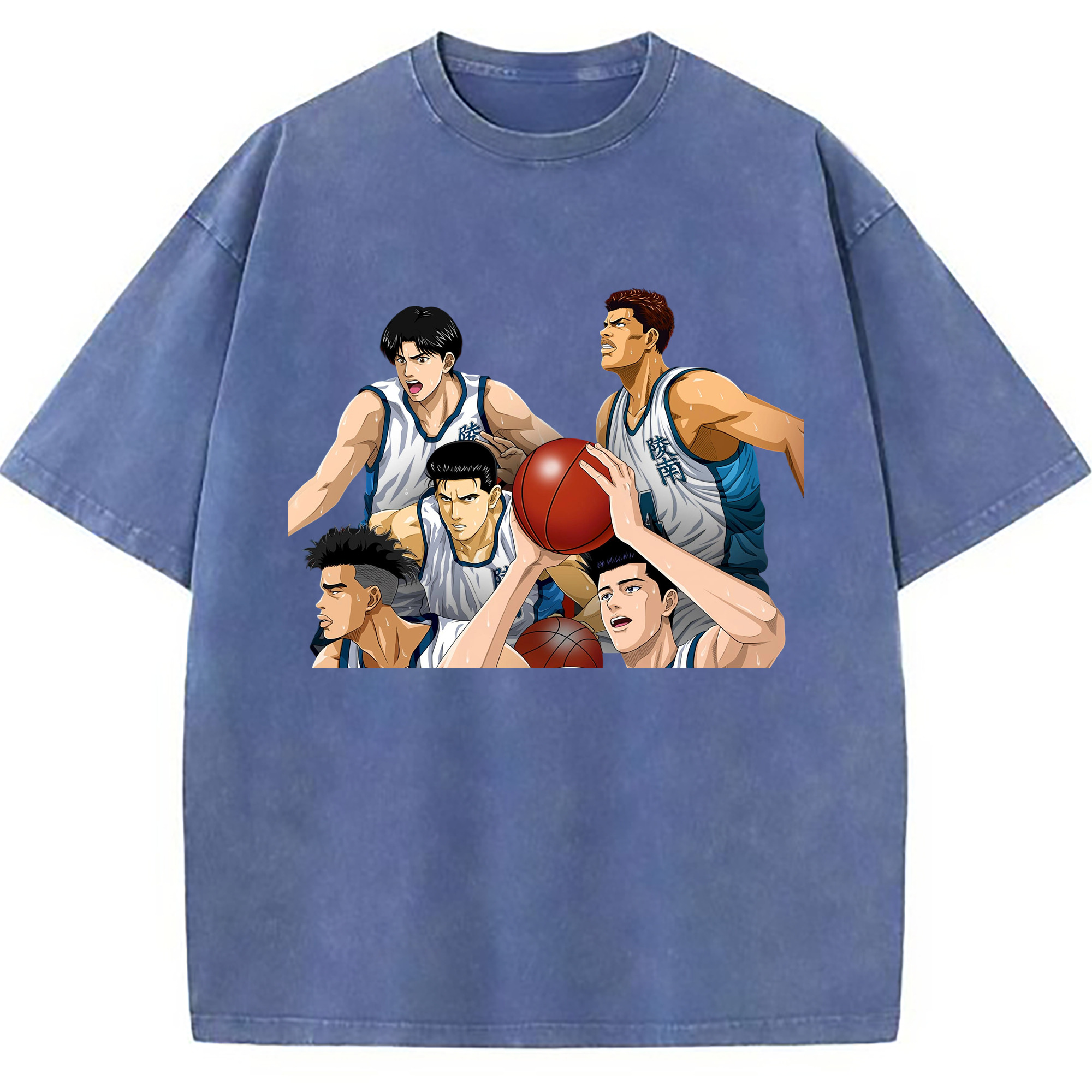 （画像用） SLAM DUNK／スラムダンク 綿100% ヴィンテージ風 半袖Tシャツ（フロントプリント）