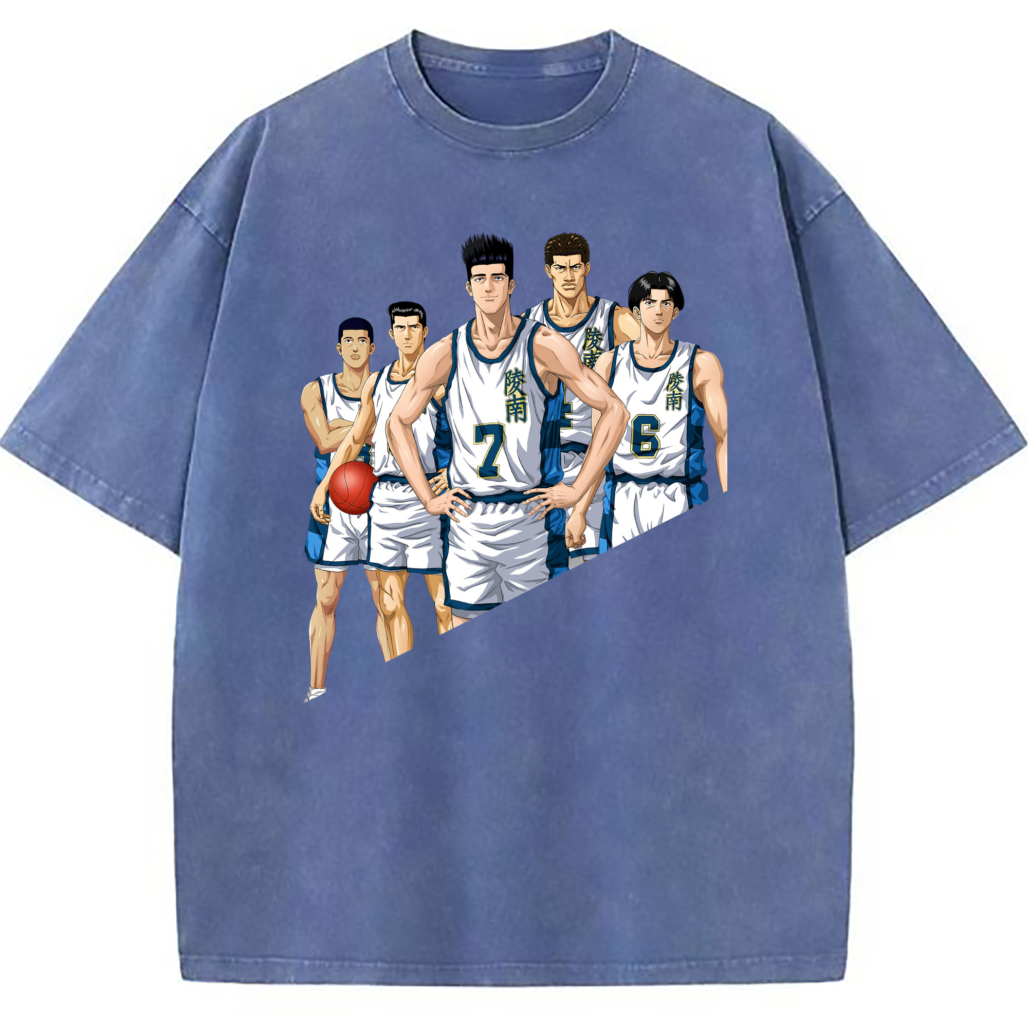 （画像用） SLAM DUNK／スラムダンク 綿100% ヴィンテージ風 半袖Tシャツ（フロントプリント）