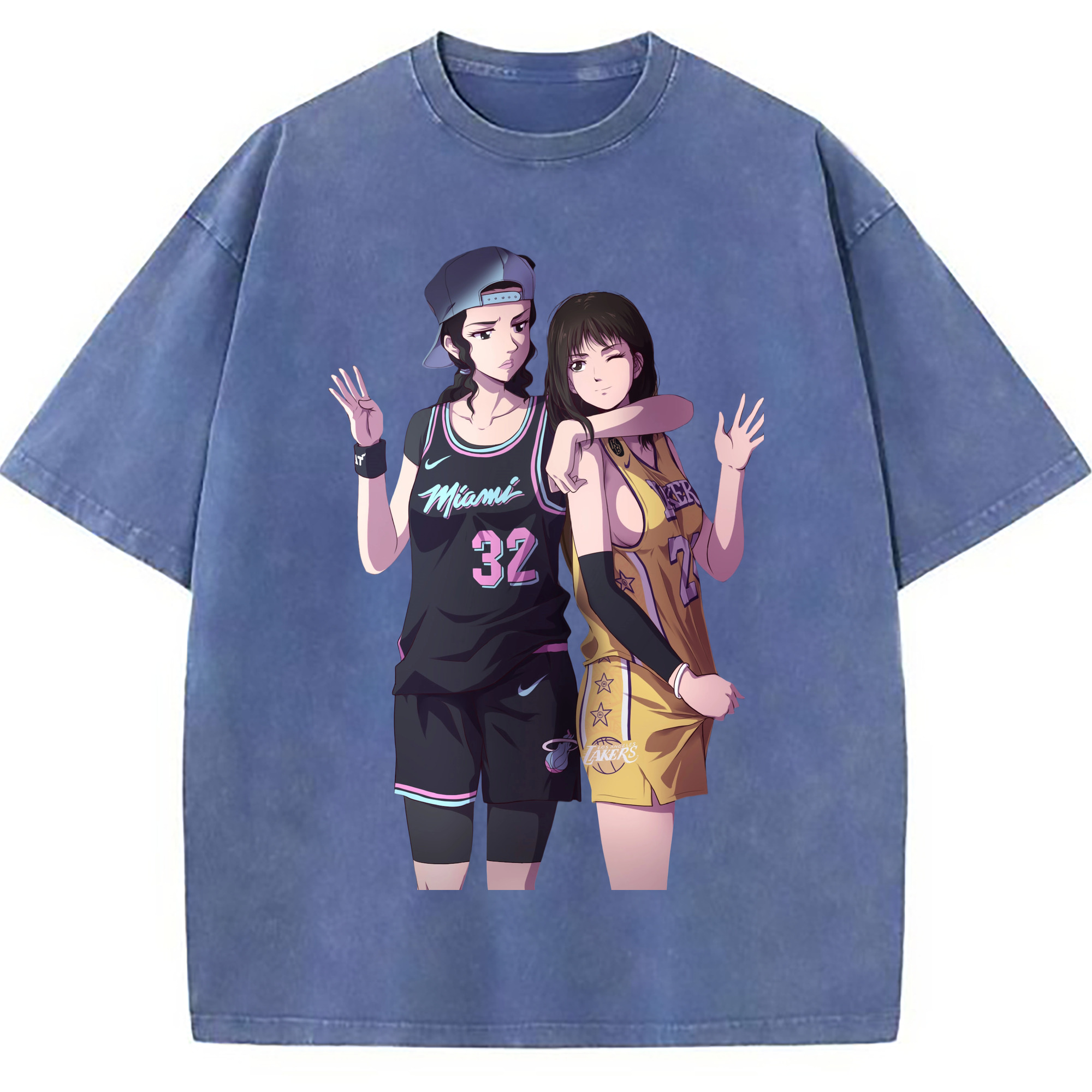 （画像用） SLAM DUNK／スラムダンク 綿100% ヴィンテージ風 半袖Tシャツ（フロントプリント）