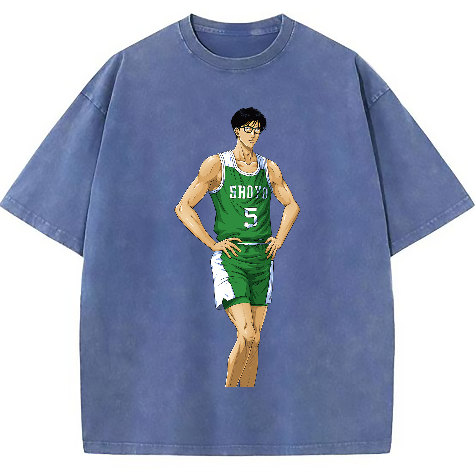 （画像用） SLAM DUNK／スラムダンク 綿100% ヴィンテージ風 半袖Tシャツ（フロントプリント）