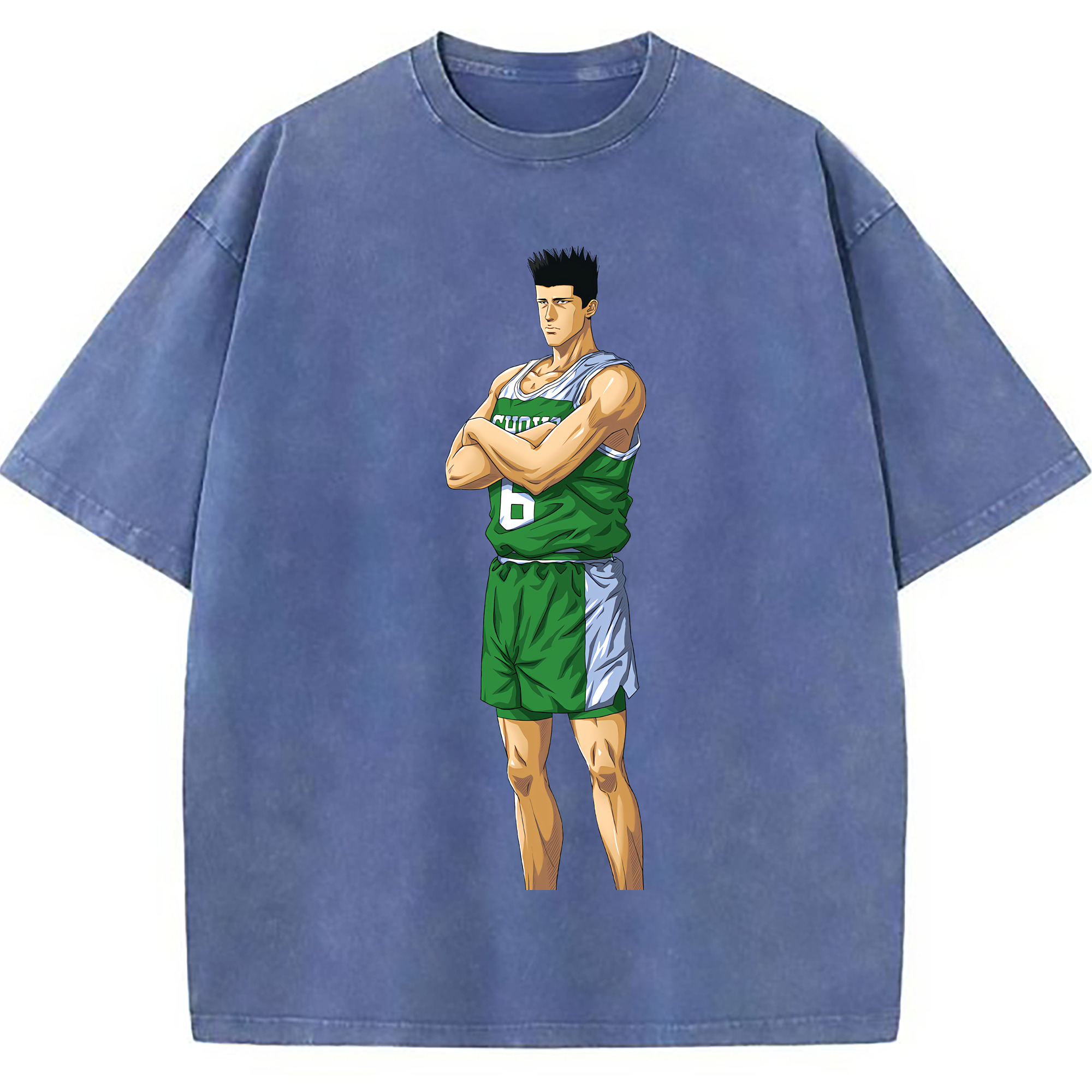 （画像用） SLAM DUNK／スラムダンク 綿100% ヴィンテージ風 半袖Tシャツ（フロントプリント）