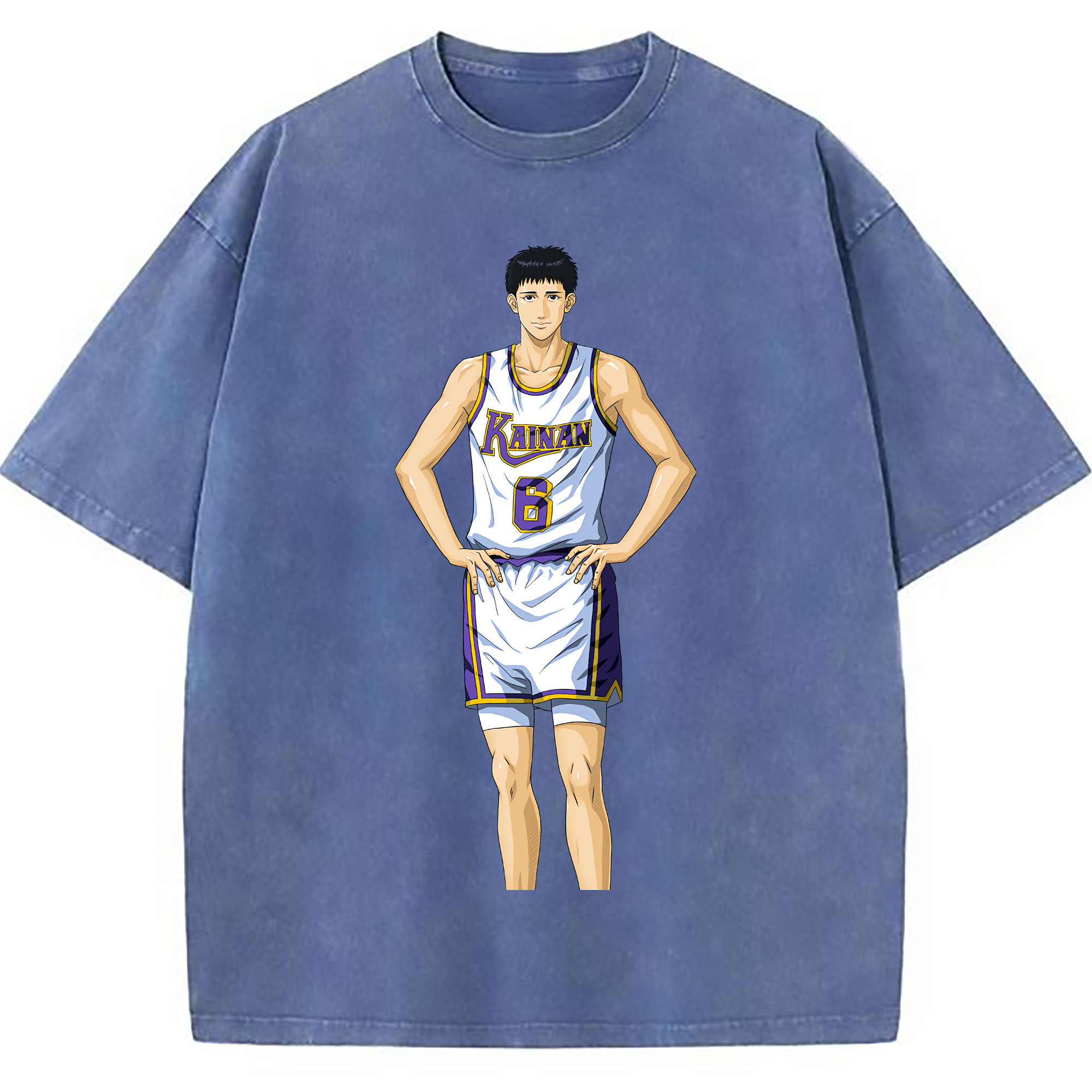 （画像用） SLAM DUNK／スラムダンク 綿100% ヴィンテージ風 半袖Tシャツ（フロントプリント）