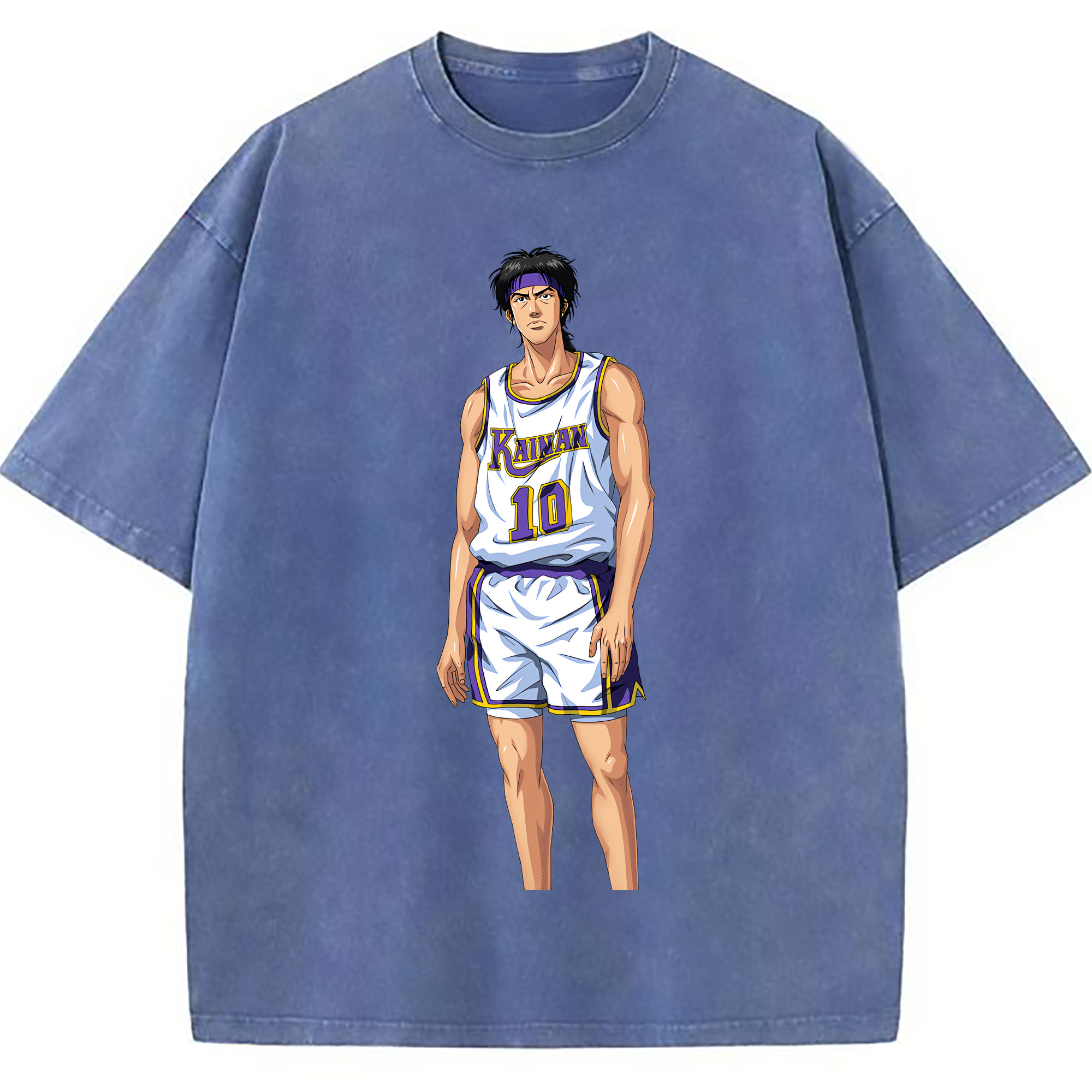 （画像用） SLAM DUNK／スラムダンク 綿100% ヴィンテージ風 半袖Tシャツ（フロントプリント）