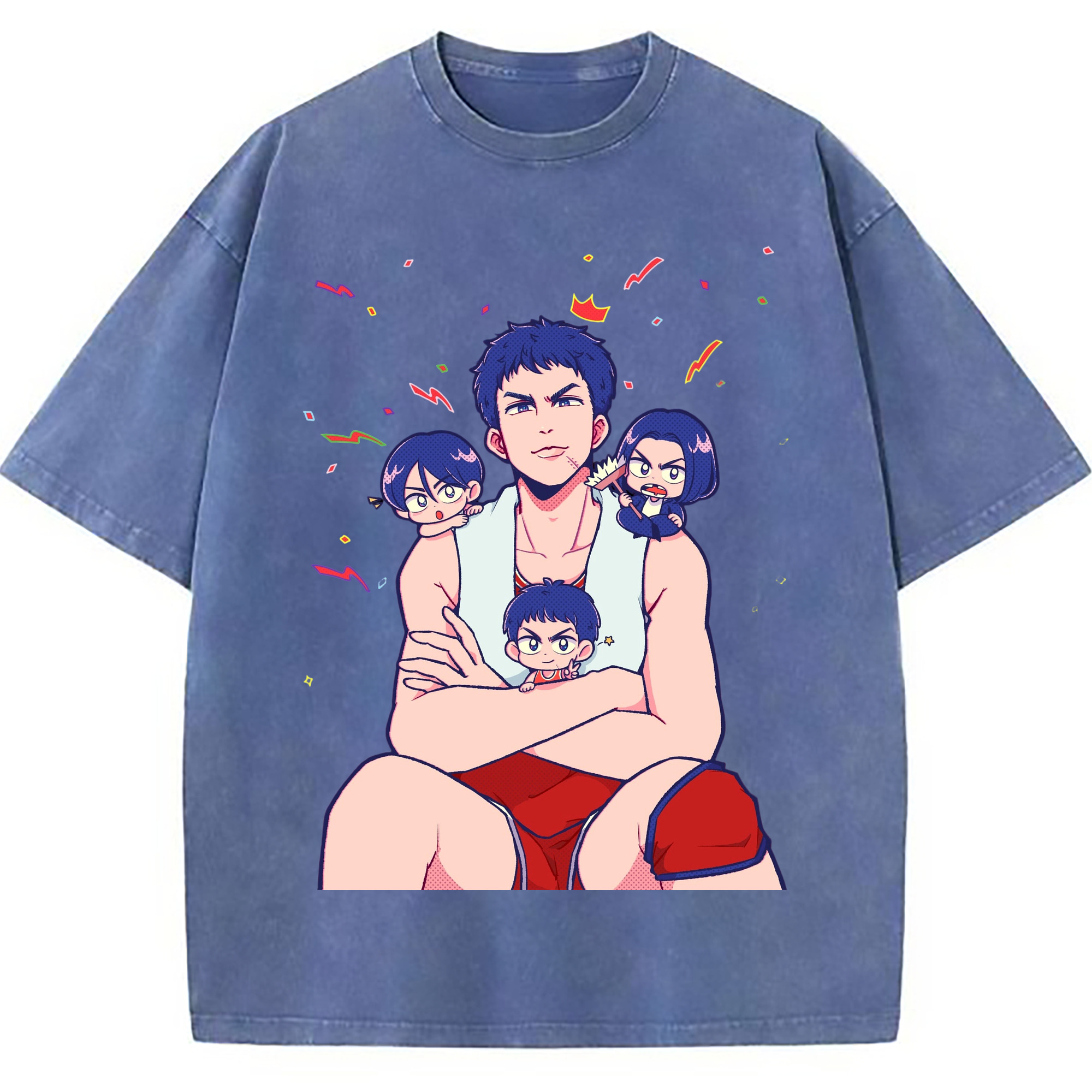（画像用） SLAM DUNK／スラムダンク 綿100% ヴィンテージ風 半袖Tシャツ（フロントプリント）
