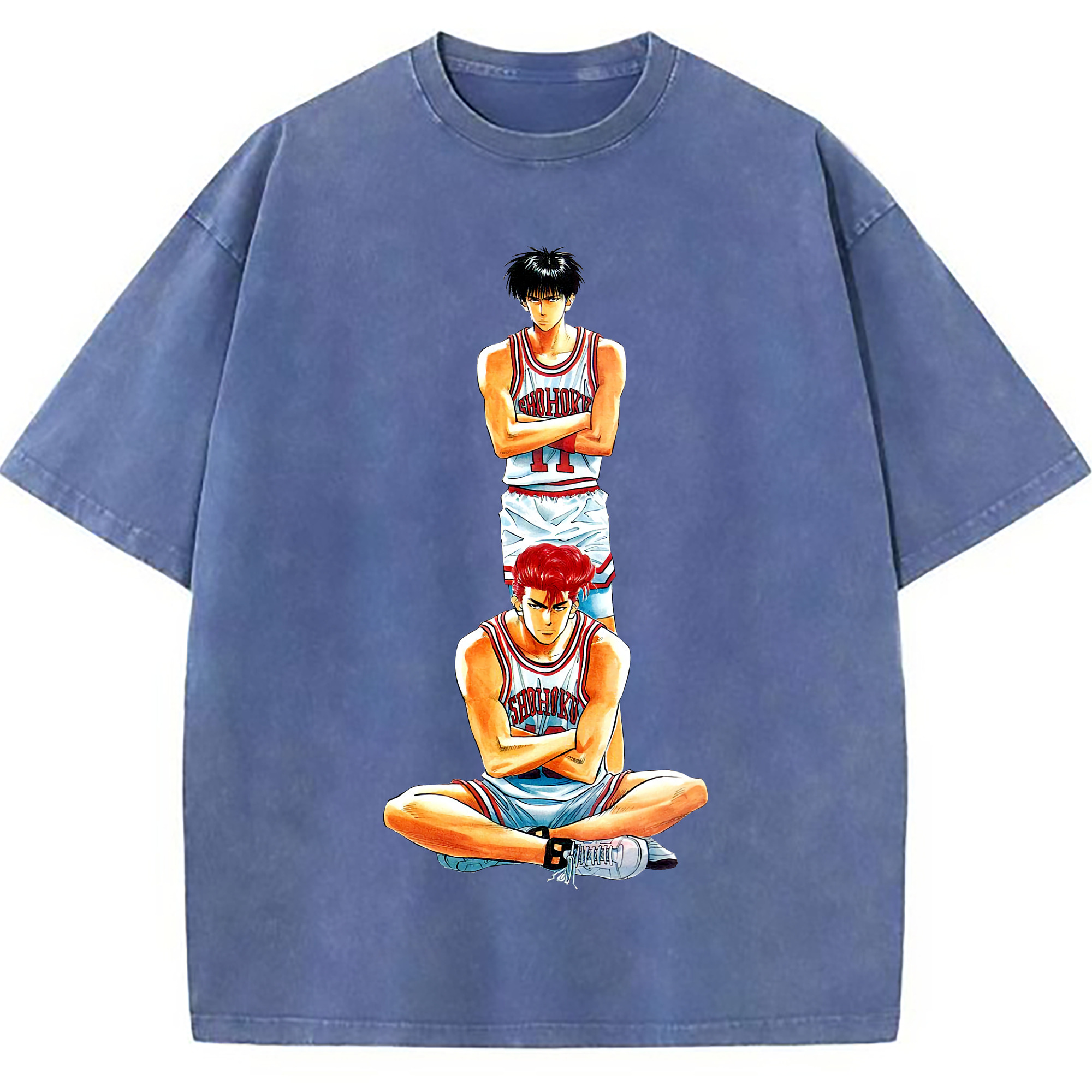 （画像用） SLAM DUNK／スラムダンク 綿100% ヴィンテージ風 半袖Tシャツ（フロントプリント）