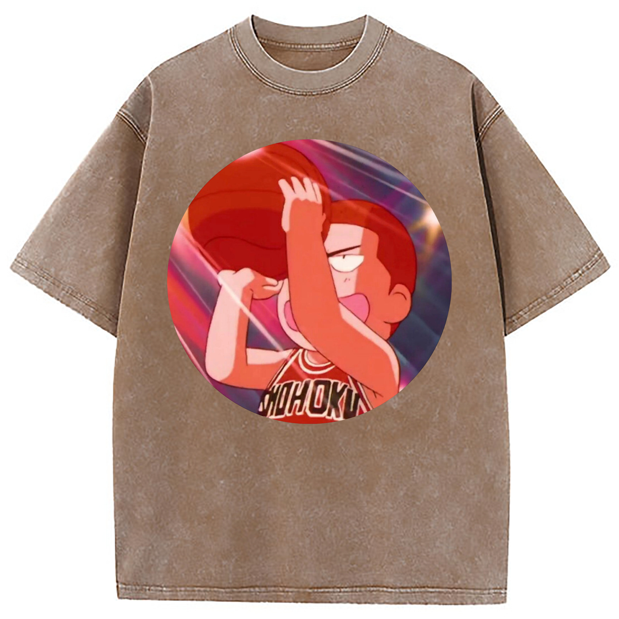 （画像用） SLAM DUNK／スラムダンク 綿100% ヴィンテージ風 半袖Tシャツ（フロントプリント）