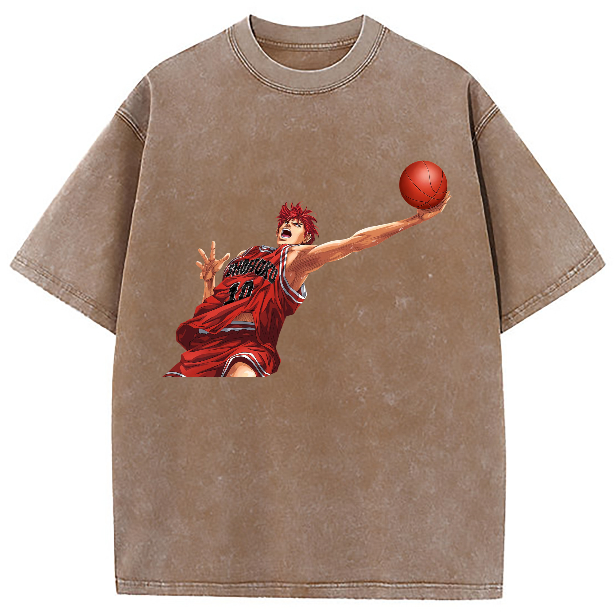 （画像用） SLAM DUNK／スラムダンク 綿100% ヴィンテージ風 半袖Tシャツ（フロントプリント）