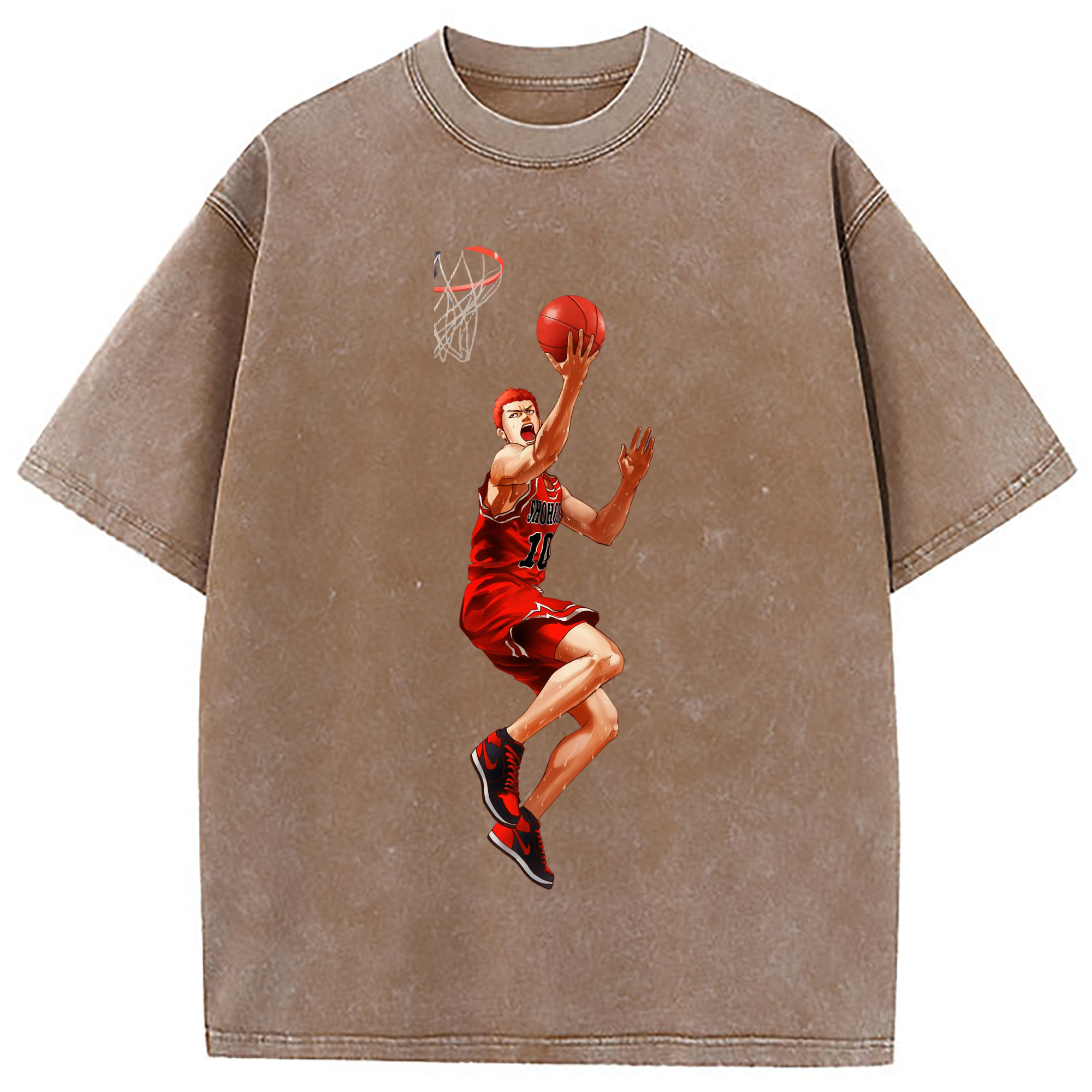（画像用） SLAM DUNK／スラムダンク 綿100% ヴィンテージ風 半袖Tシャツ（フロントプリント）