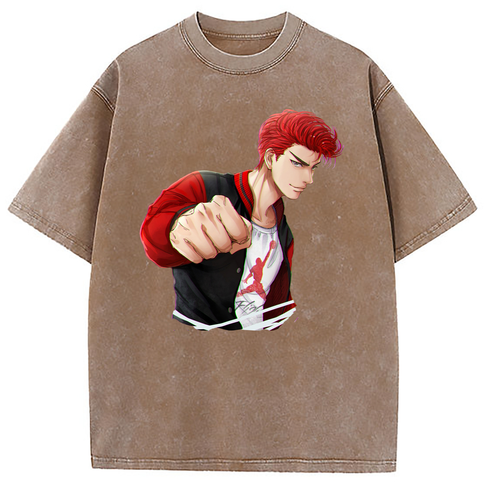 （画像用） SLAM DUNK／スラムダンク 綿100% ヴィンテージ風 半袖Tシャツ（フロントプリント）