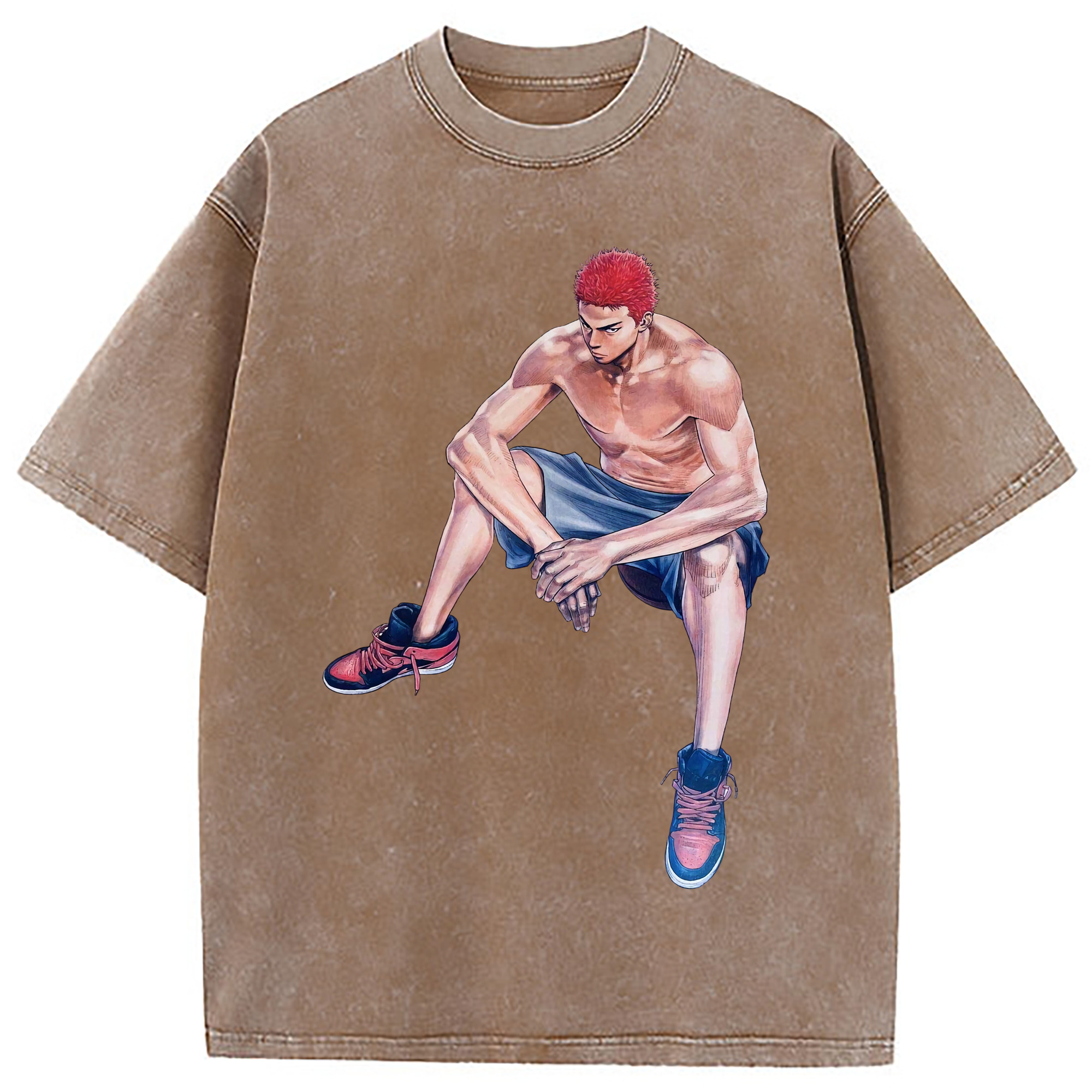（画像用） SLAM DUNK／スラムダンク 綿100% ヴィンテージ風 半袖Tシャツ（フロントプリント）