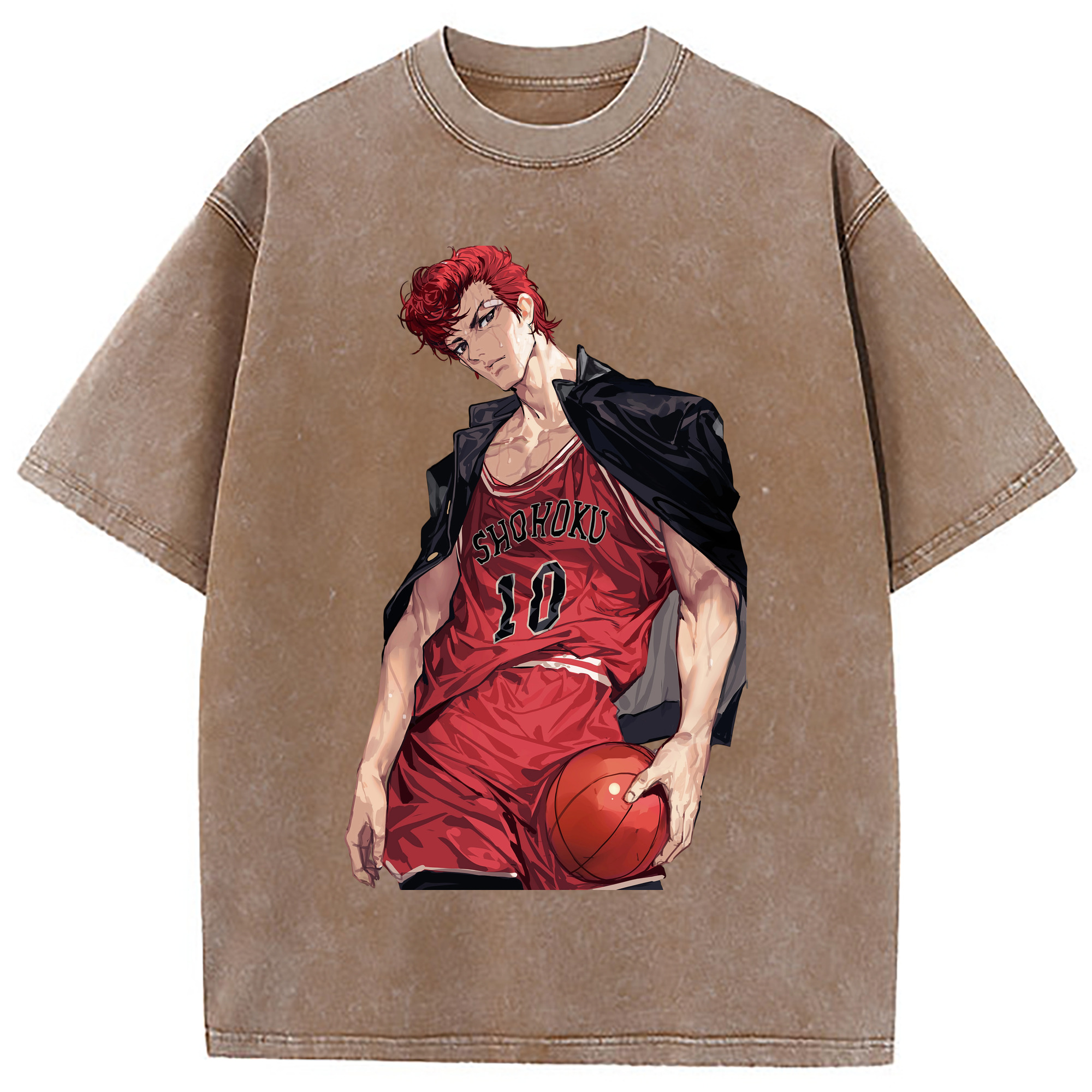（画像用） SLAM DUNK／スラムダンク 綿100% ヴィンテージ風 半袖Tシャツ（フロントプリント）