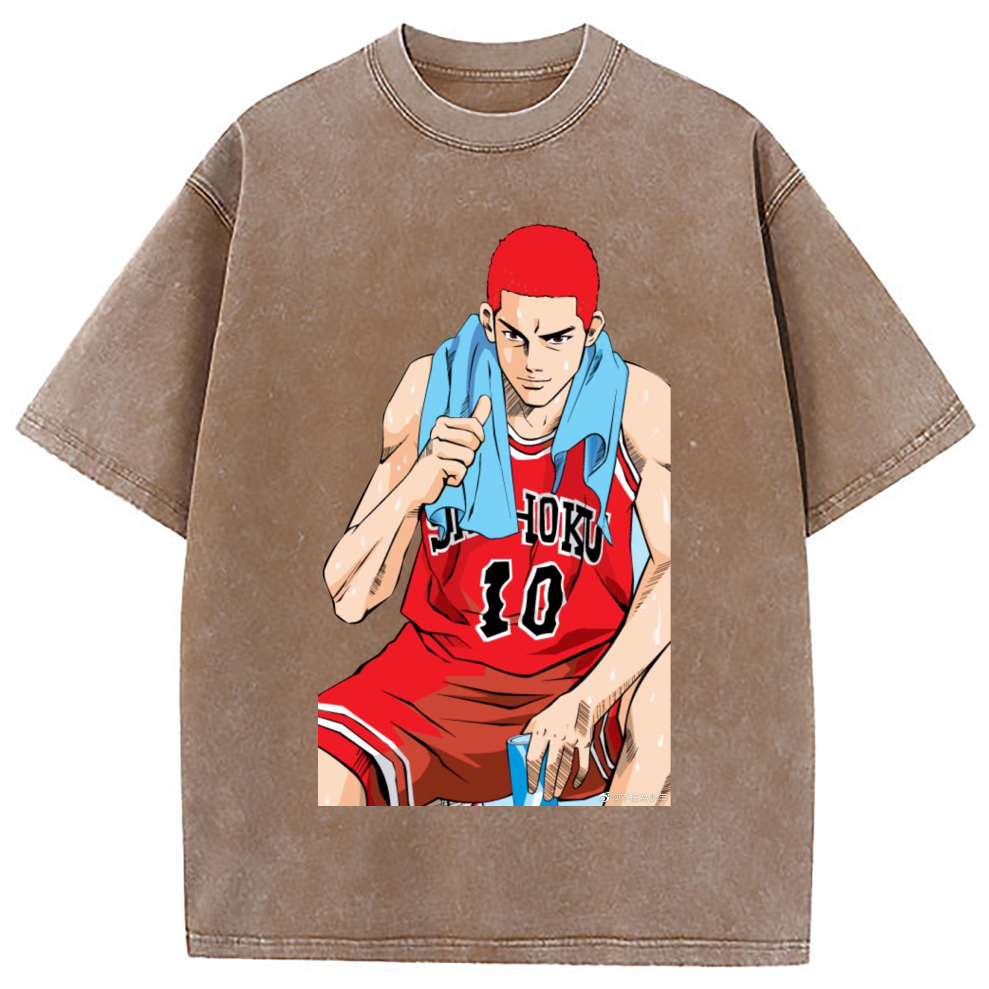 （画像用） SLAM DUNK／スラムダンク 綿100% ヴィンテージ風 半袖Tシャツ（フロントプリント）