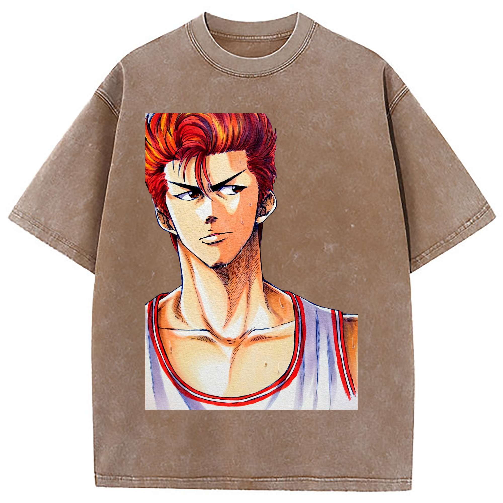 （画像用） SLAM DUNK／スラムダンク 綿100% ヴィンテージ風 半袖Tシャツ（フロントプリント）