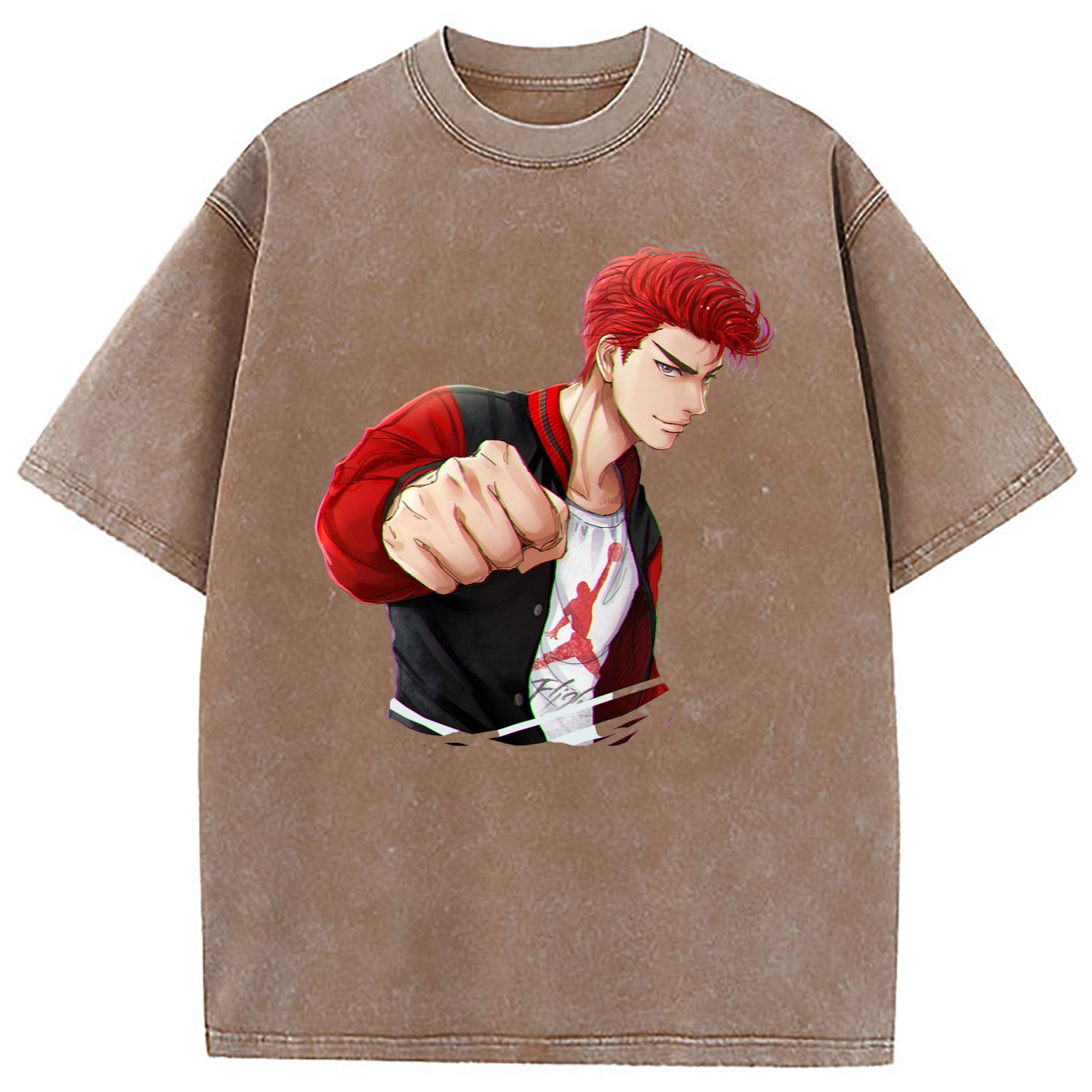 （画像用） SLAM DUNK／スラムダンク 綿100% ヴィンテージ風 半袖Tシャツ（フロントプリント）