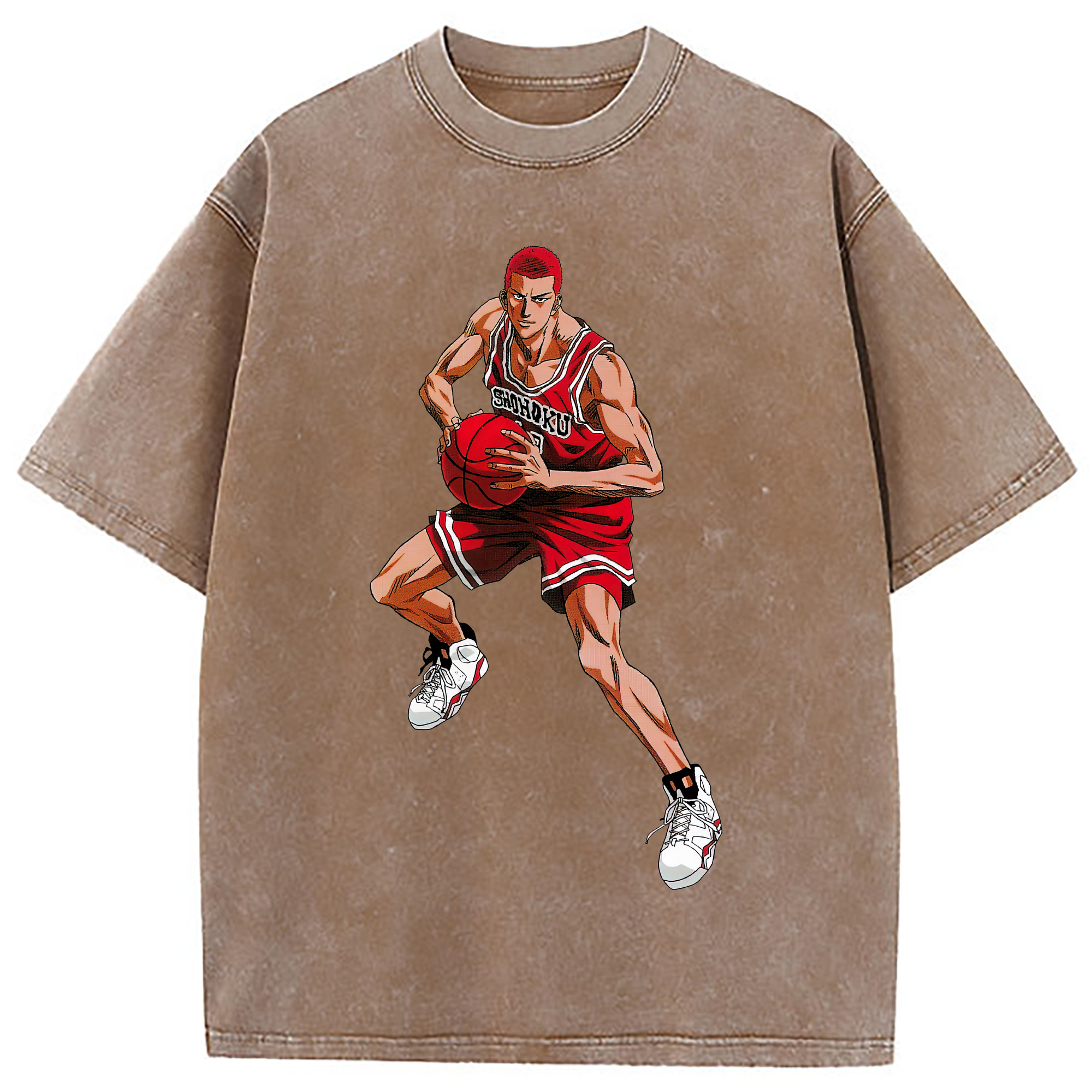 （画像用） SLAM DUNK／スラムダンク 綿100% ヴィンテージ風 半袖Tシャツ（フロントプリント）