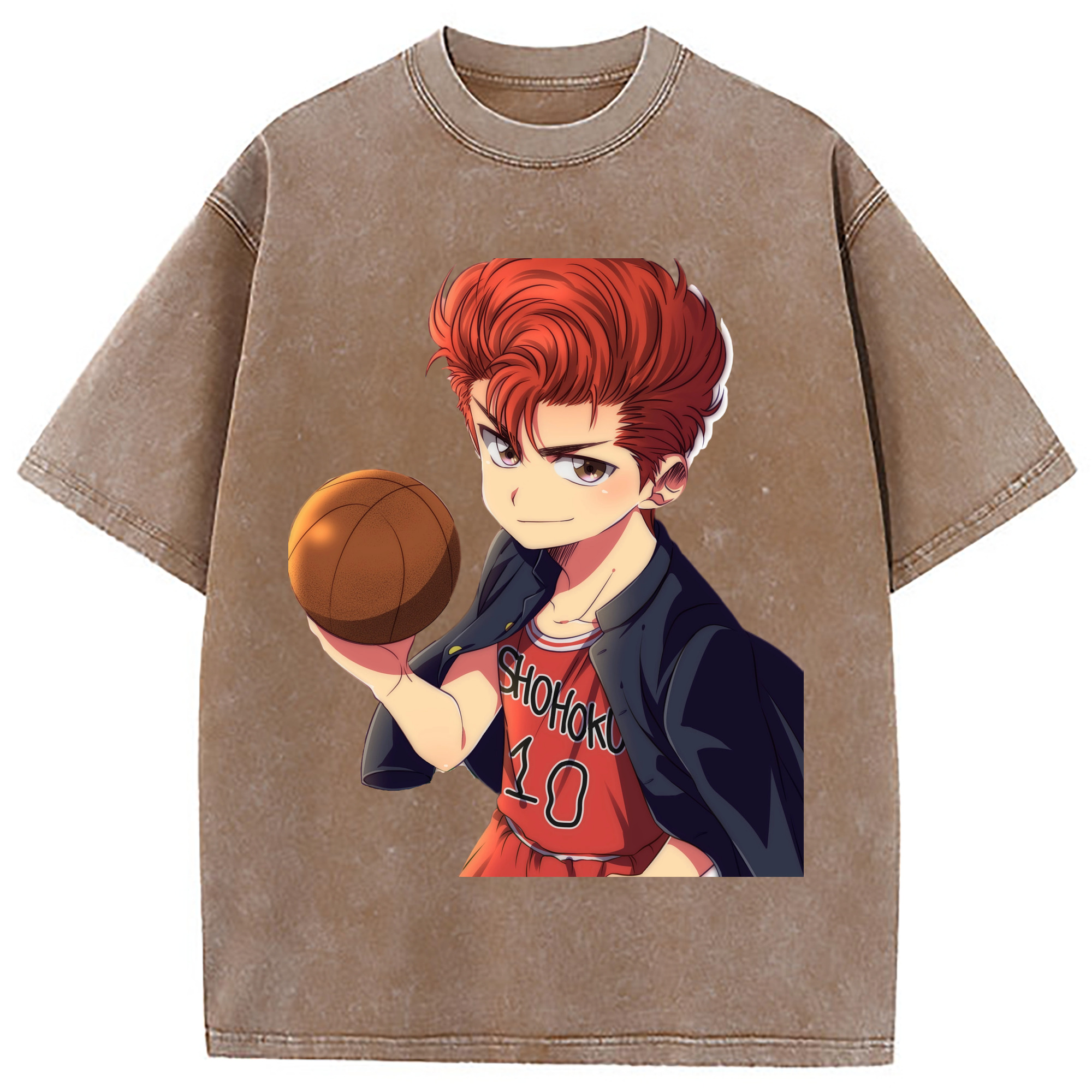（画像用） SLAM DUNK／スラムダンク 綿100% ヴィンテージ風 半袖Tシャツ（フロントプリント）