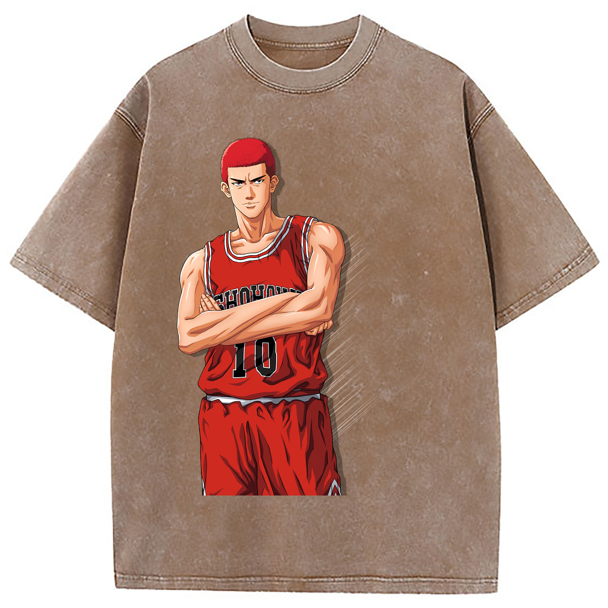 （画像用） SLAM DUNK／スラムダンク 綿100% ヴィンテージ風 半袖Tシャツ（フロントプリント）