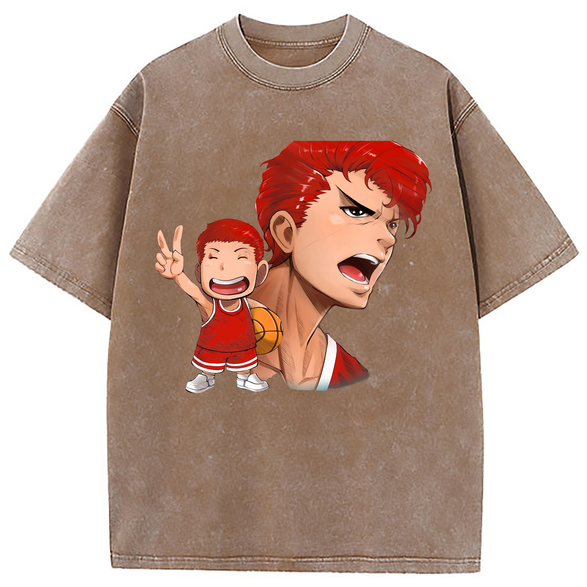 （画像用） SLAM DUNK／スラムダンク 綿100% ヴィンテージ風 半袖Tシャツ（フロントプリント）