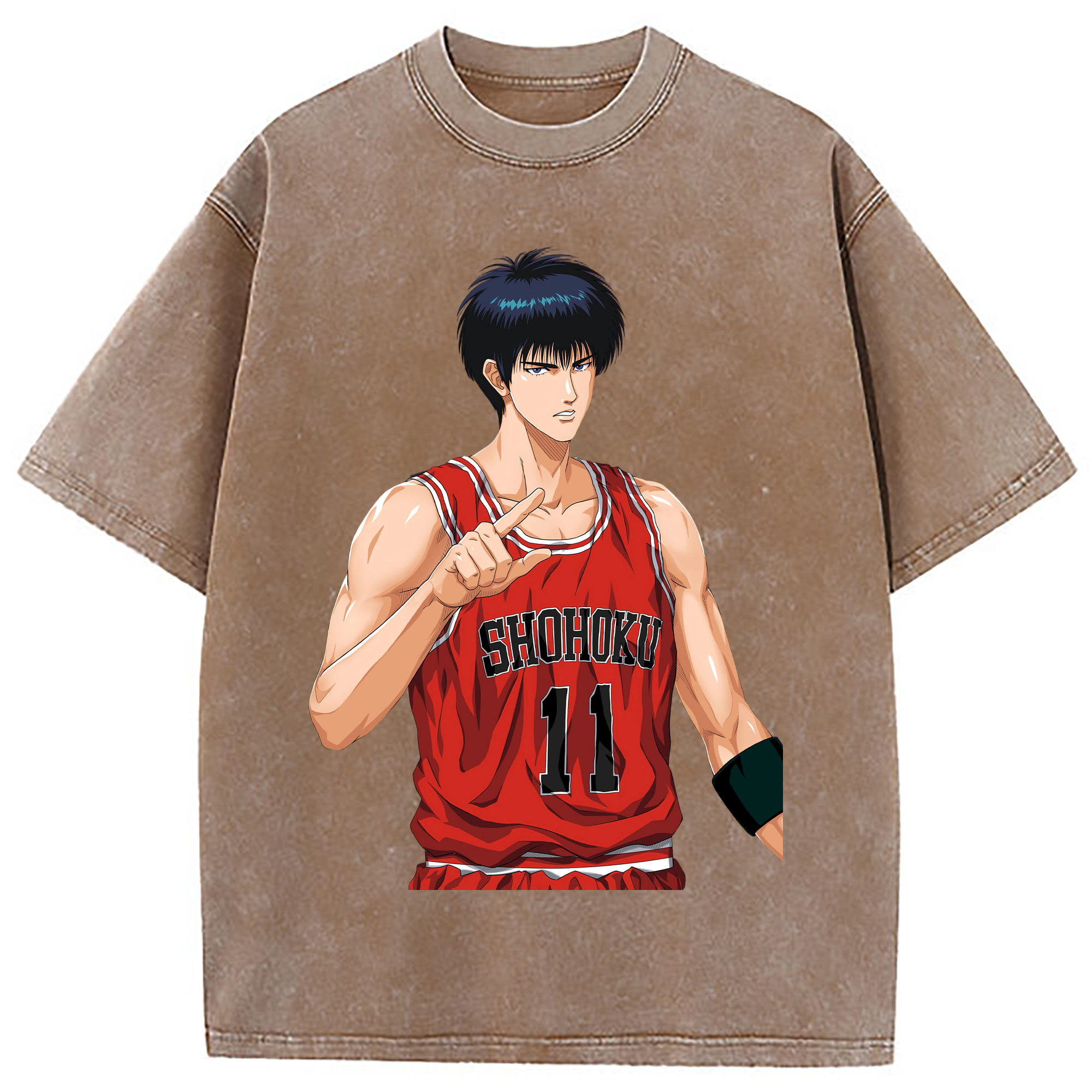 （画像用） SLAM DUNK／スラムダンク 綿100% ヴィンテージ風 半袖Tシャツ（フロントプリント）